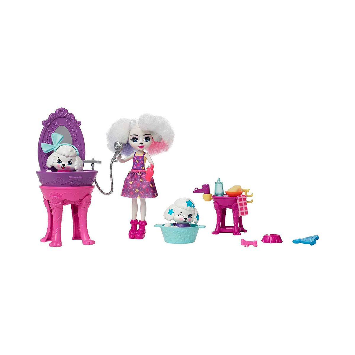 Mattel HHC20 - Enchantimals City Tails - Poodle Do Schönheitssalon, Spielset