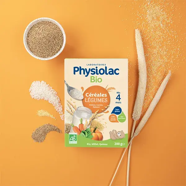 Physiolac Bio Céréales aux Légumes +4m 200g