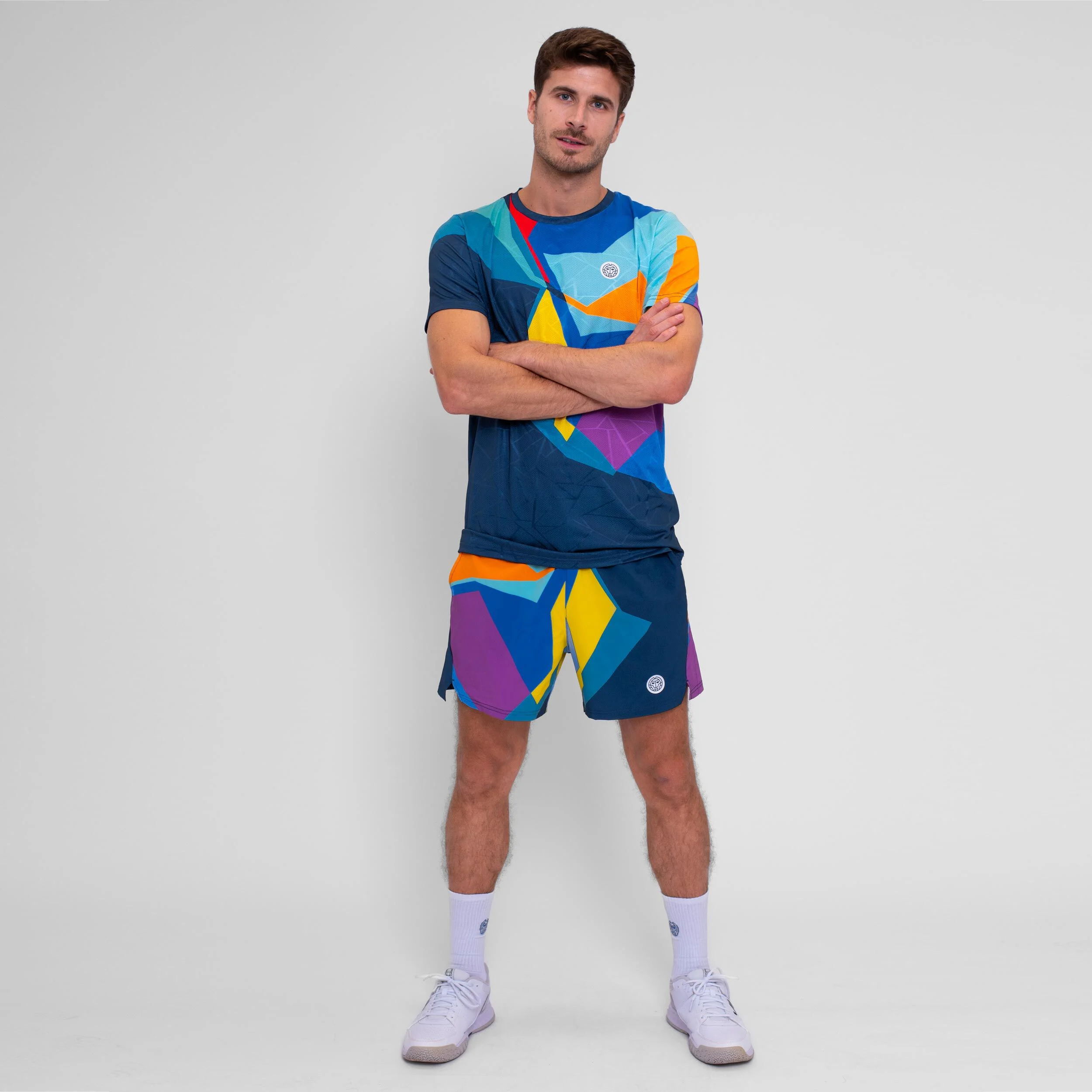 BIDI BADU Twiggy T-shirt Hommes - Bleu Foncé , Multicouleur