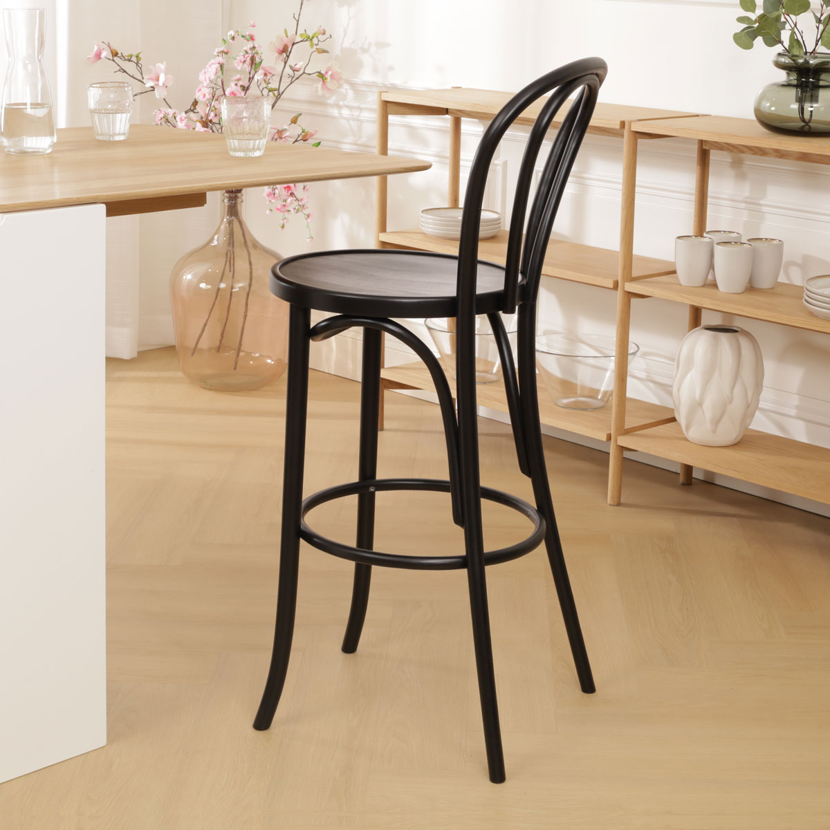 Vienna kruk zwart - 75 cm