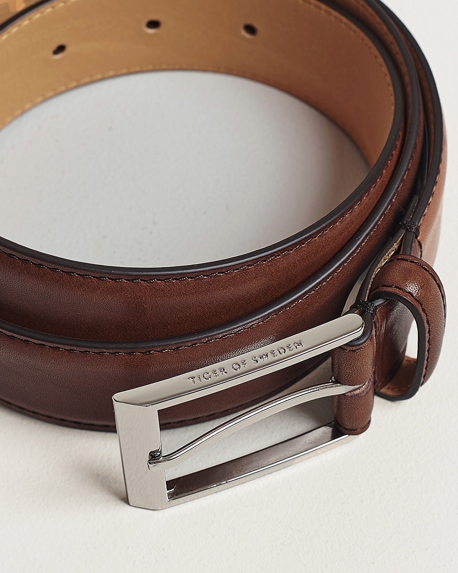 Tiger of Sweden Helmi Leather 3,5 cm Belt Brown