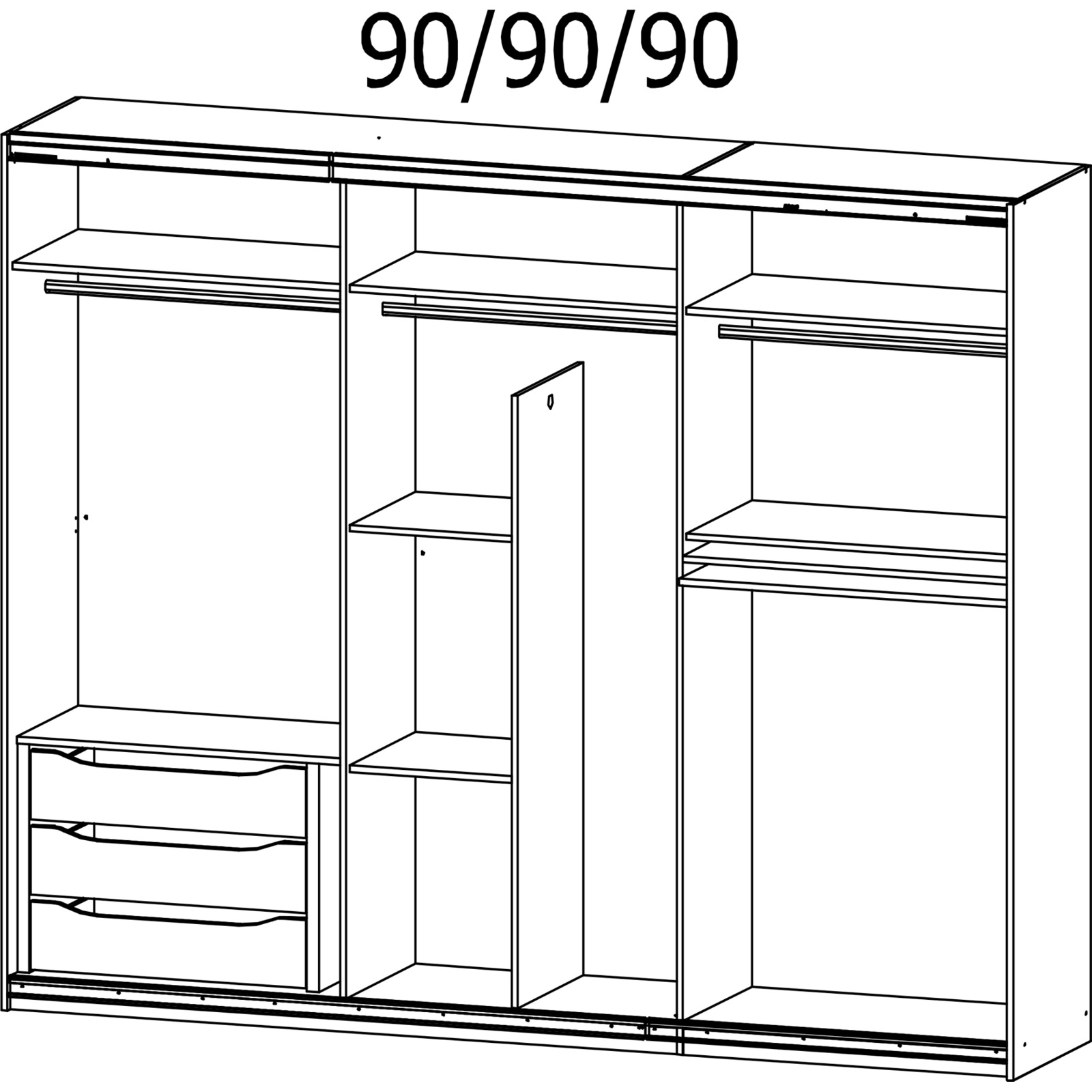 Schrank Piazza weiss 2-türig
