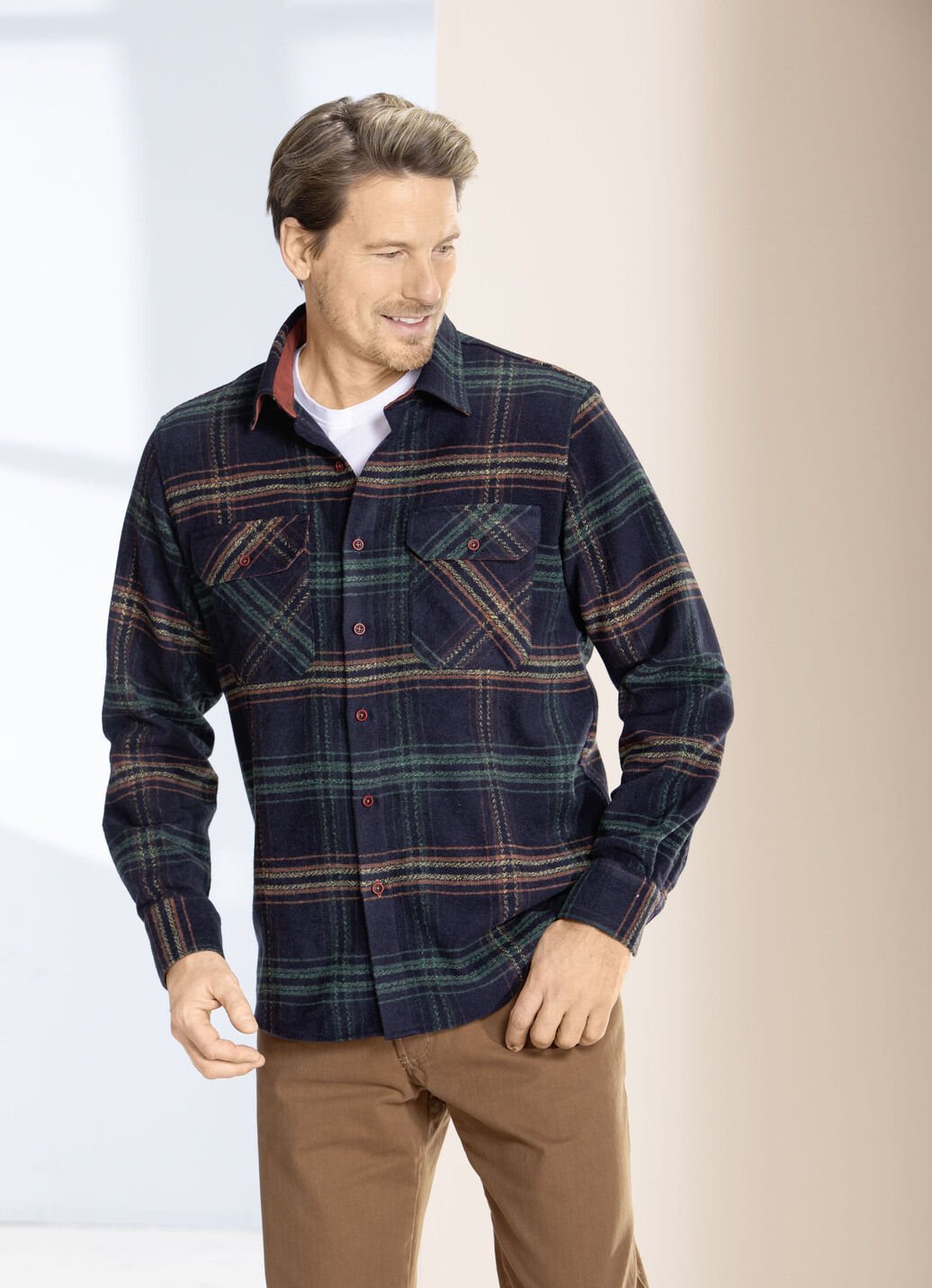 Kariertes Overshirt von «Milano Italy»