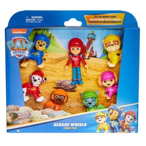 Paw Patrol Pack com 7 Figuras Rescue Wheels