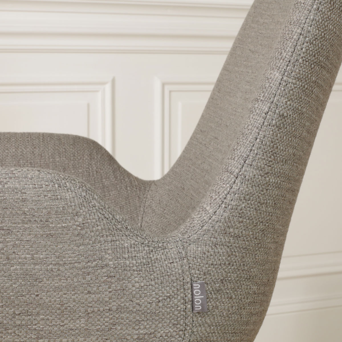 Barkruk Nino-Eef warm grijs - wit onderstel - 75 cm