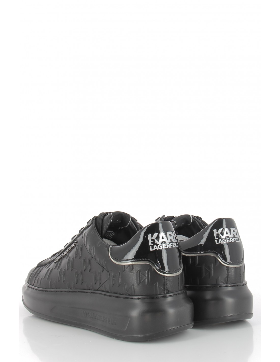 karl lagerfeld baskets de ville homme kapri mens monogram emboss lo cuir noir