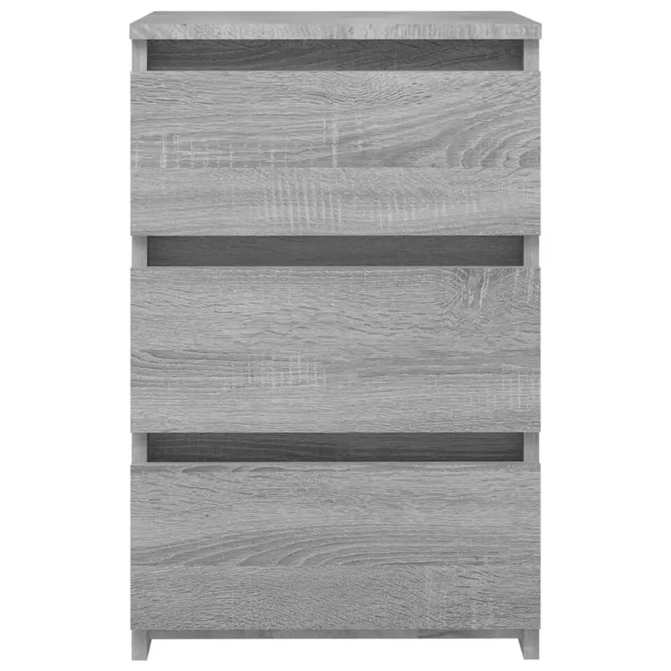 vidaXL - Nachtkastje - Grijs - Bewerkt hout - 2 stuks