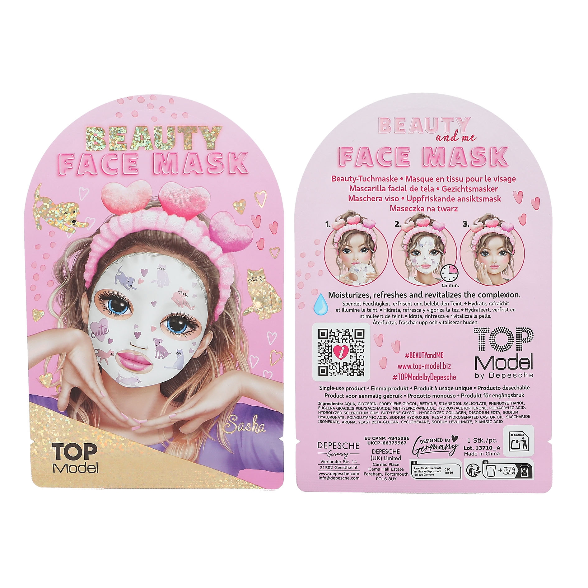 TOPModel sheetmasker BEAUTY and ME