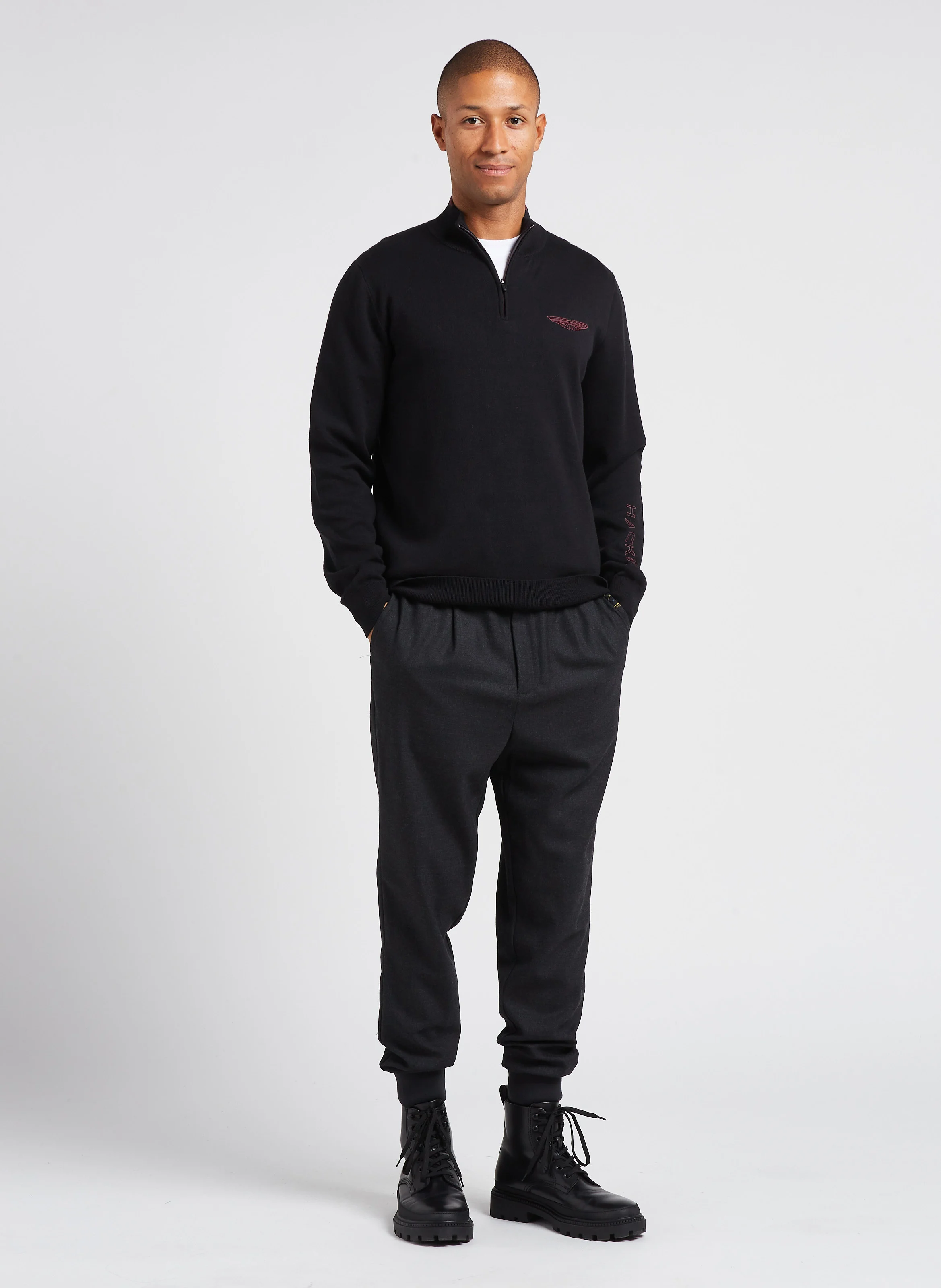 Pantalon jogging relaxed slim-fit| Noir