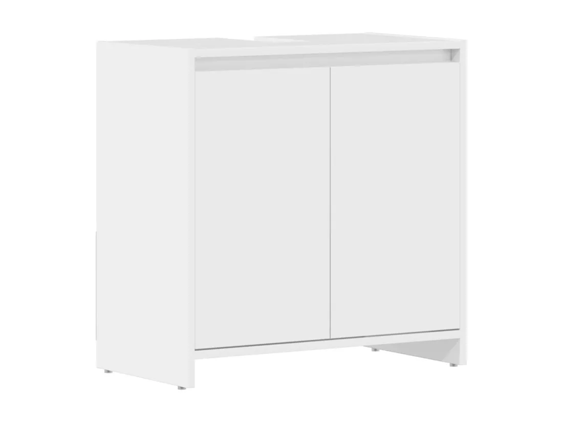 Armoire de salle de bain Blanc brillant Bois d'ingénierie