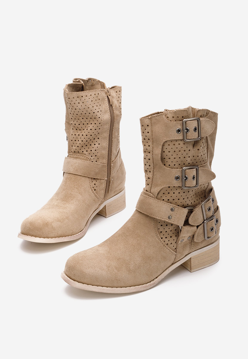 Boots femme kaki Daiela