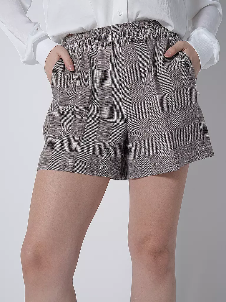 ANINE BING Leinenshorts KAM  schwarz