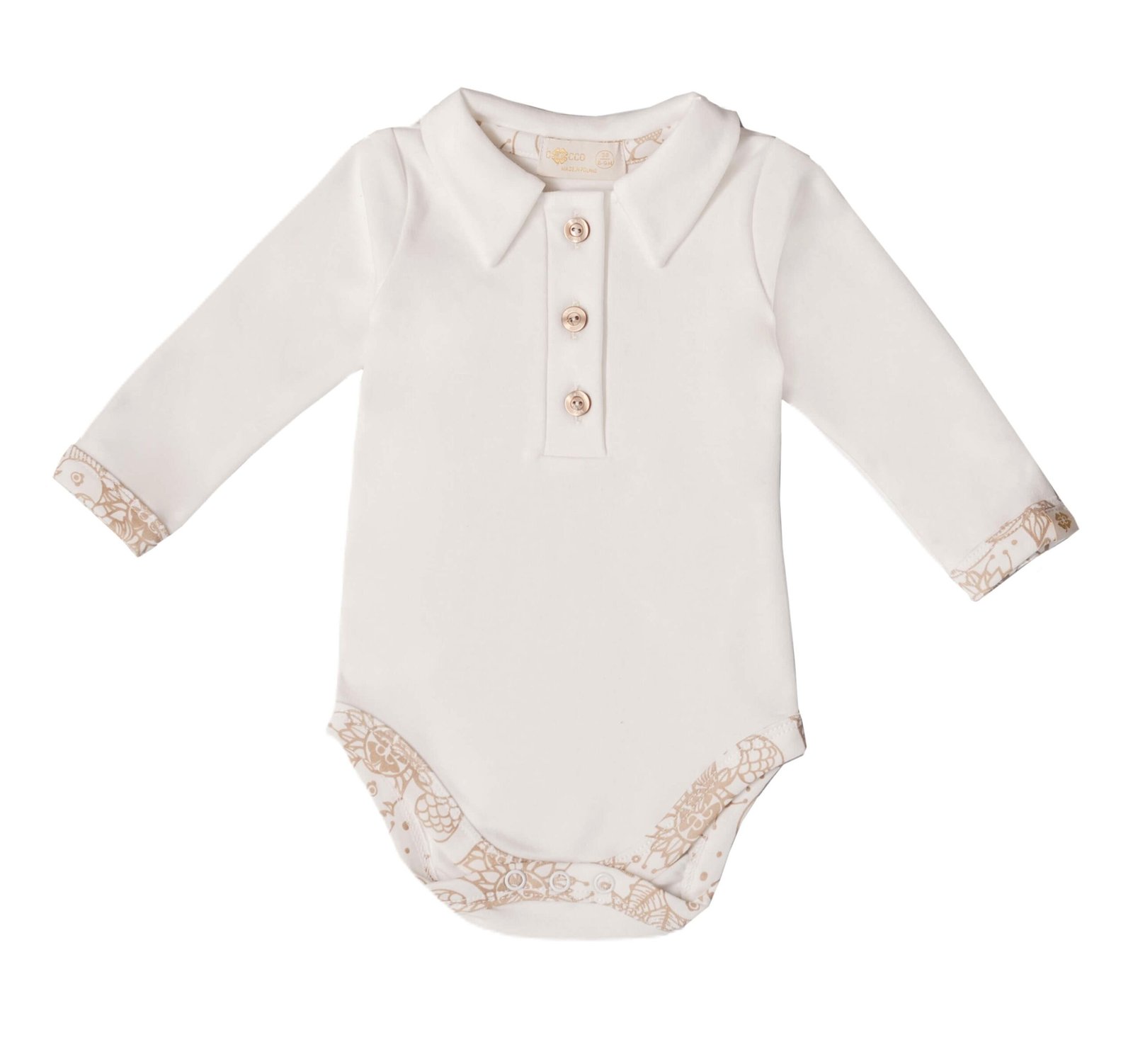 LUXURY BABY POLO BODYSUIT |100% Organic Cotton