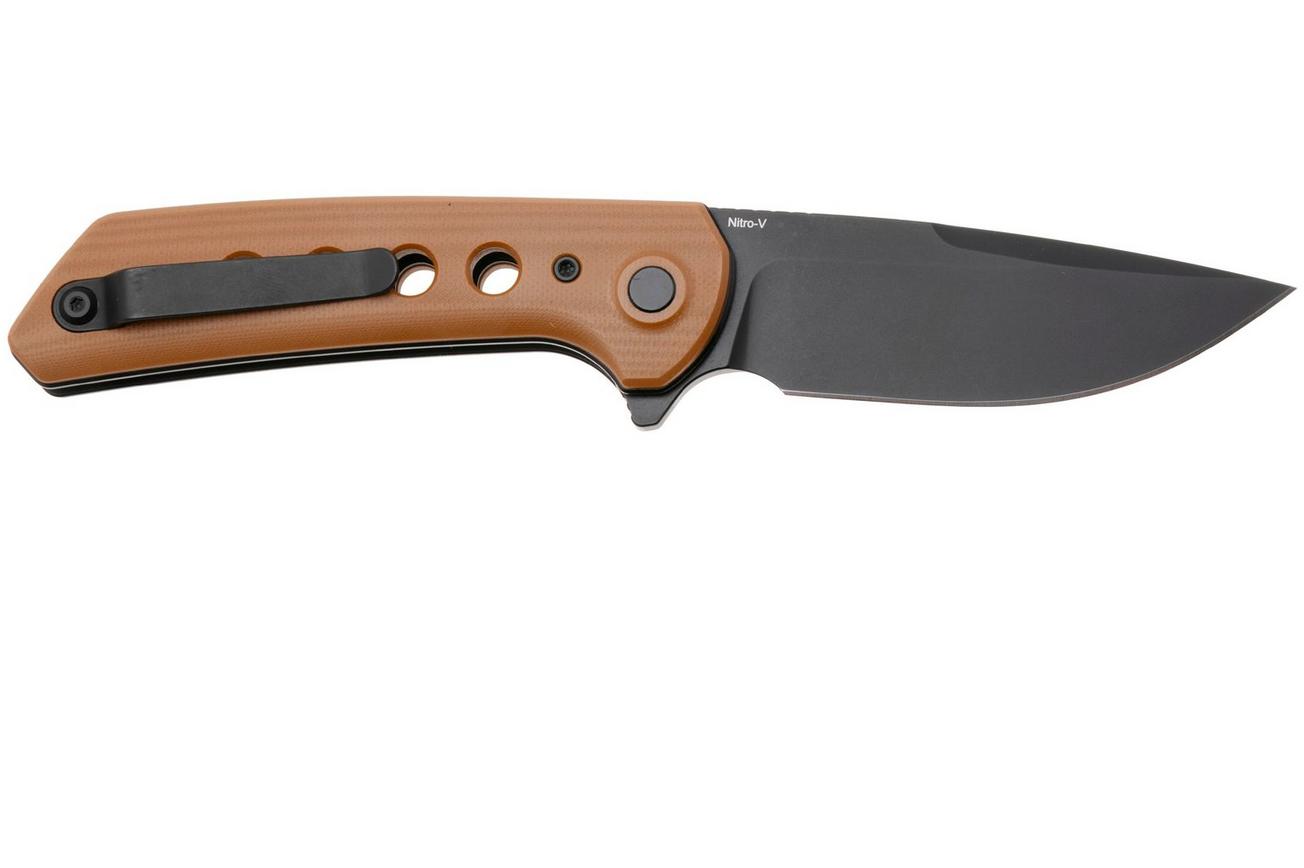 Reate PL-XF PVD Nitro-V, Tan G10, zakmes