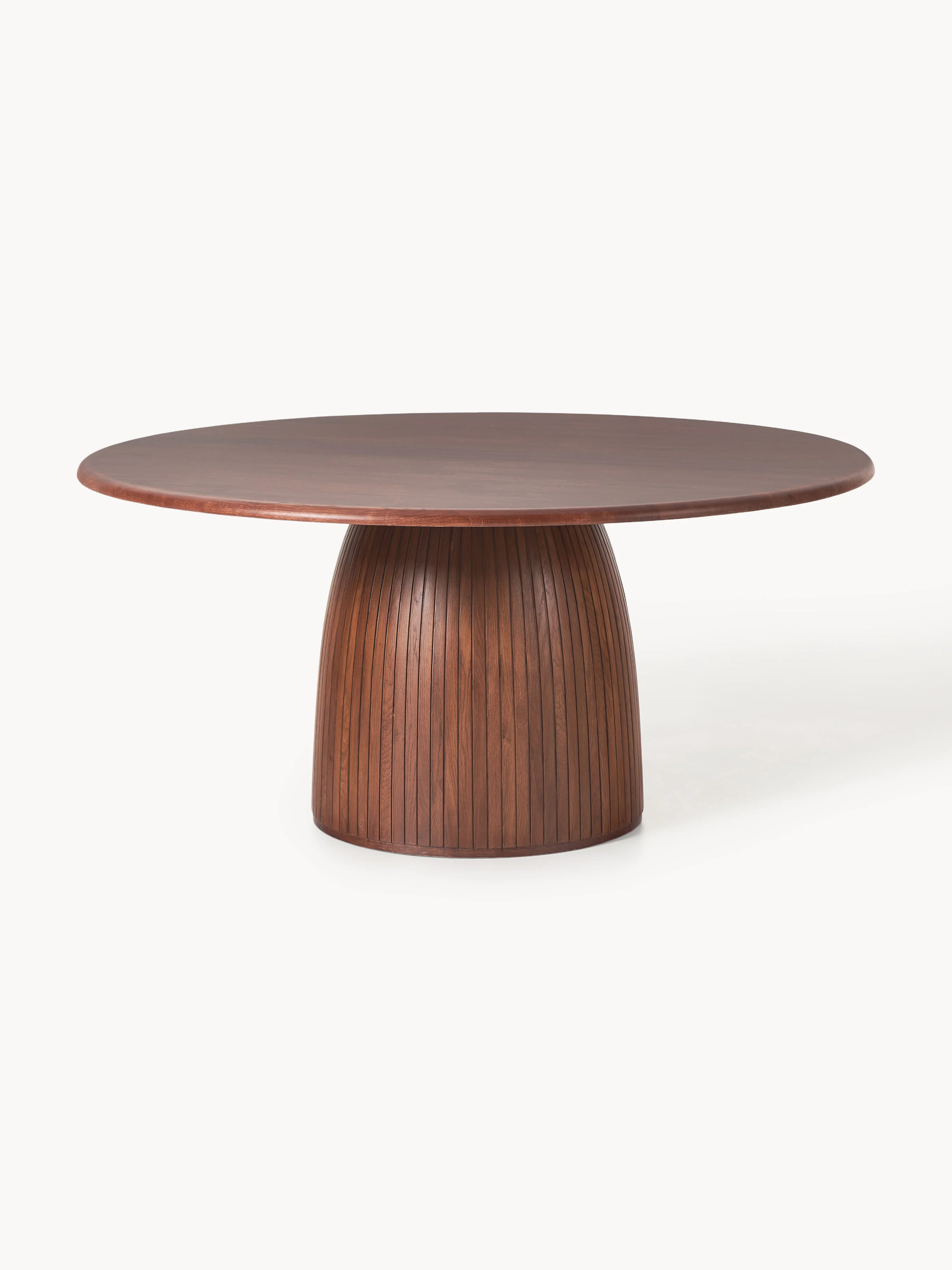 Ronde eettafel Nelly met groefstructuur, in verschillende formaten