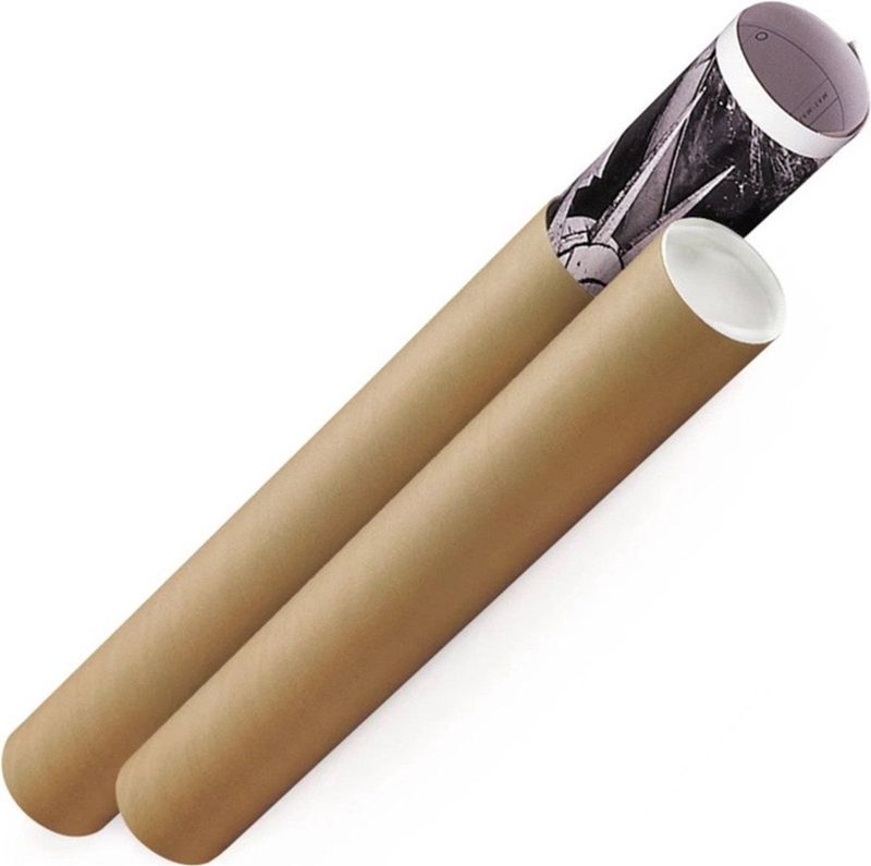 Poster koker van karton - 780 x 60 mm - Bruin - Verzendkokers - Voor A0 formaat papier