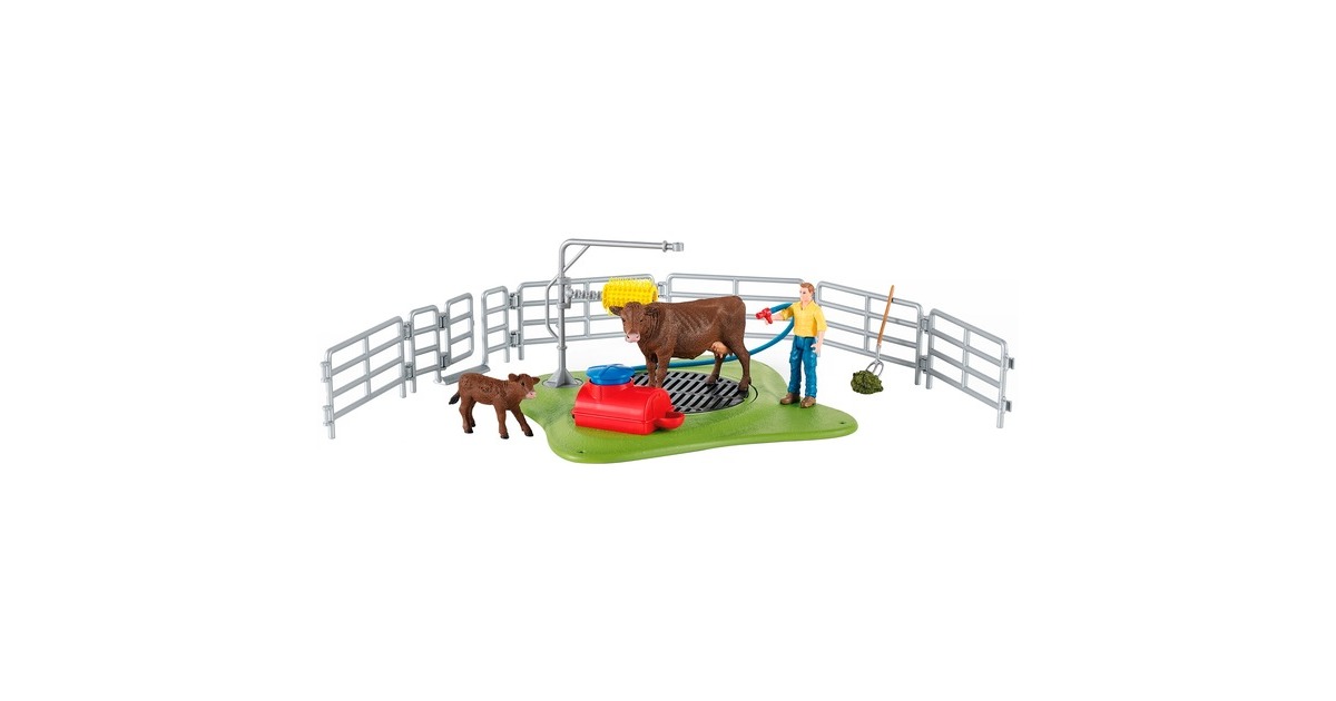 SchleichFarm World - Koe wasstation speelfiguur  (42529)