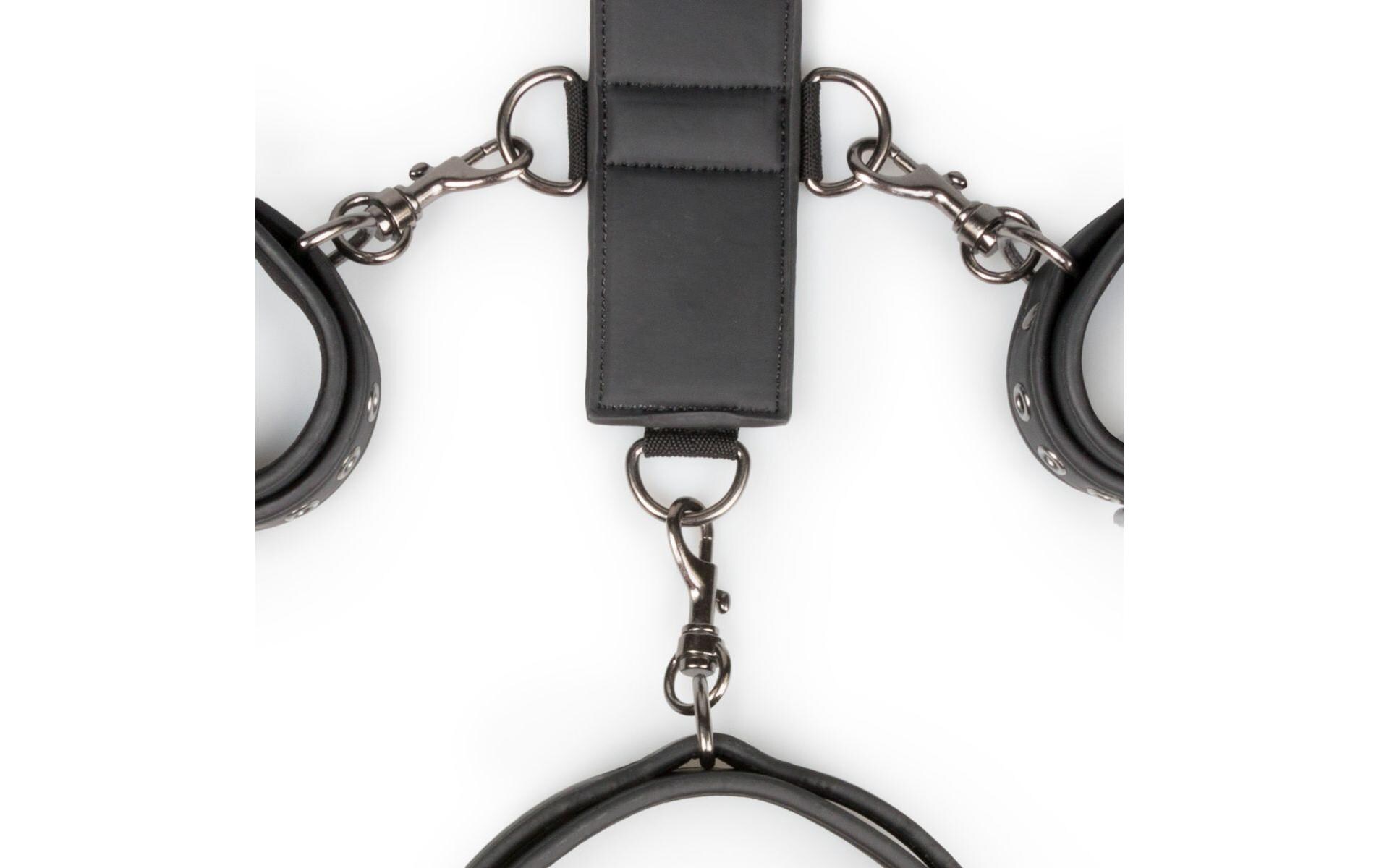 Nacken und Handgelenksfesseln SchwarzHochwertiges Bondage-Set