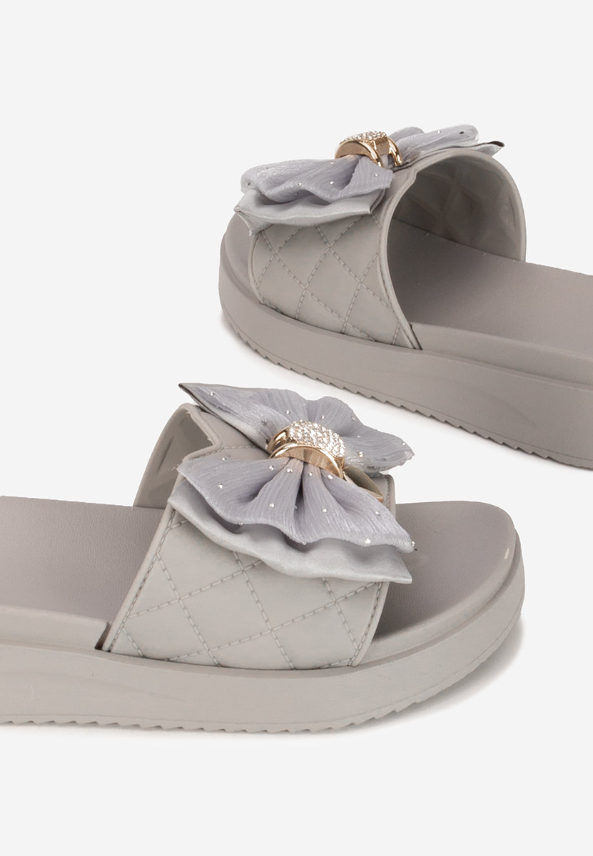 Mules à plateforme gris Karmelita