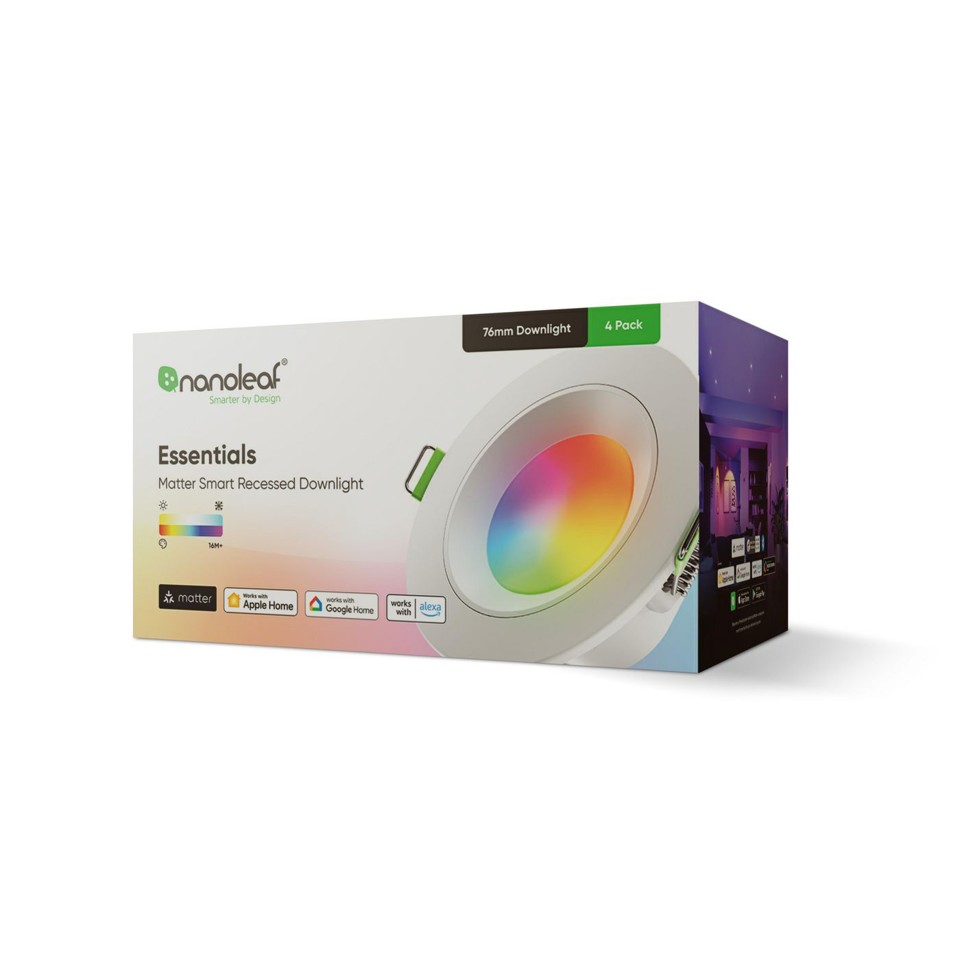 Nanoleaf - Essentials Smart Downlight Matter - 4PK (NF080D02-4W3)