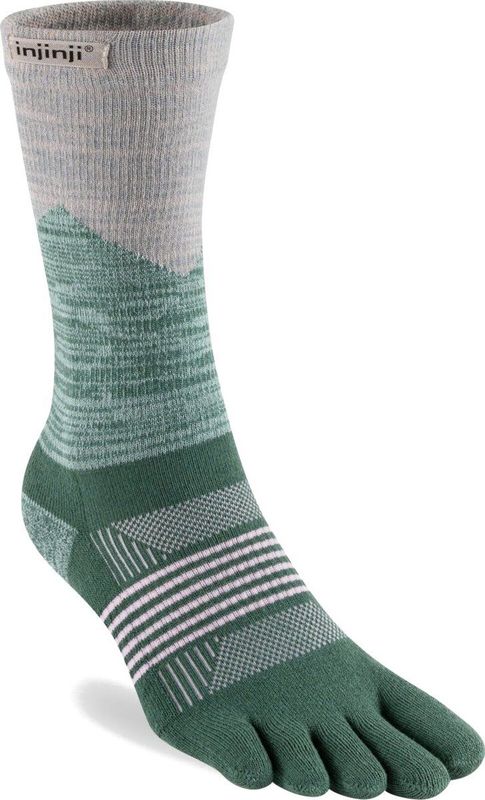 Injinji Women' Trail Midweight Crew Groen/Grijs