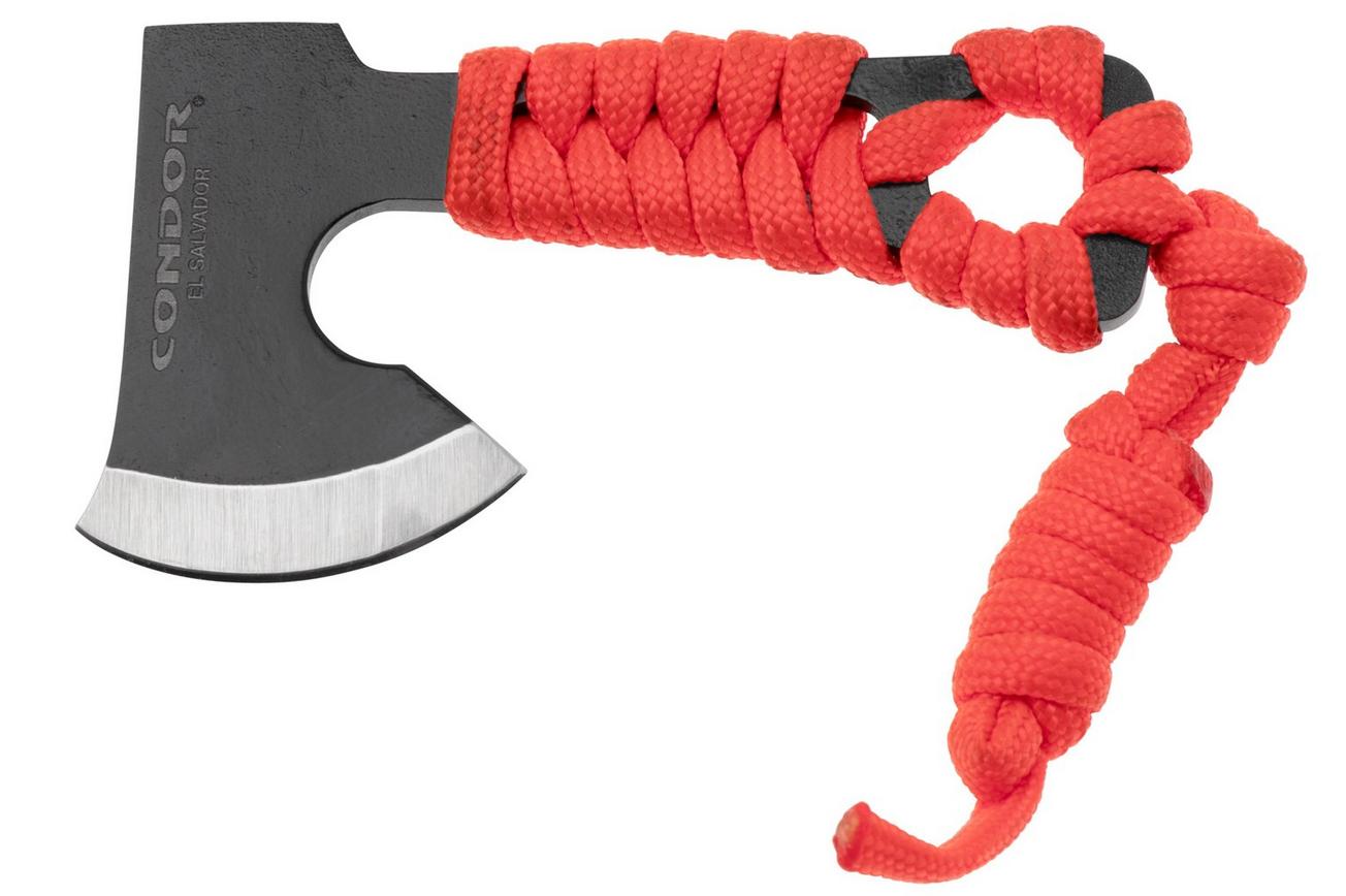 Condor Carlitos Neck Hatchet, CTK820-29-HC, Orange Paracord, Black Kydex, EDC bijl