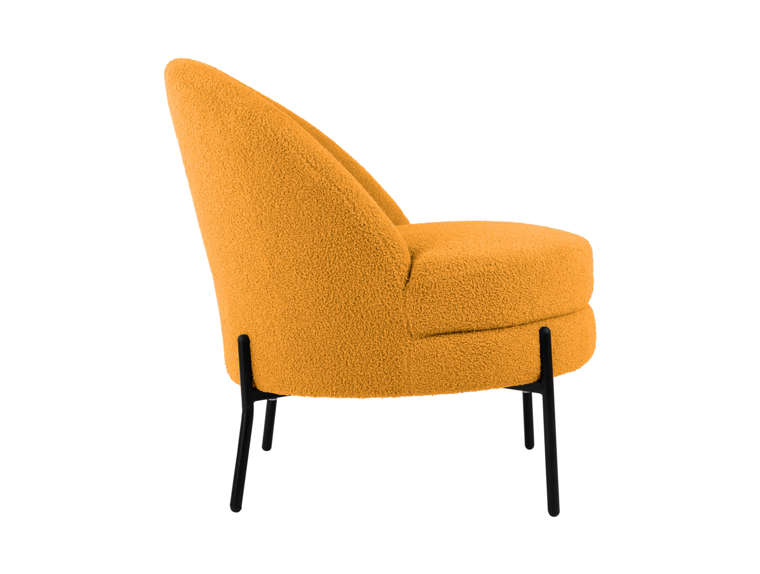 Chair Noble teddy curl ochre yellow