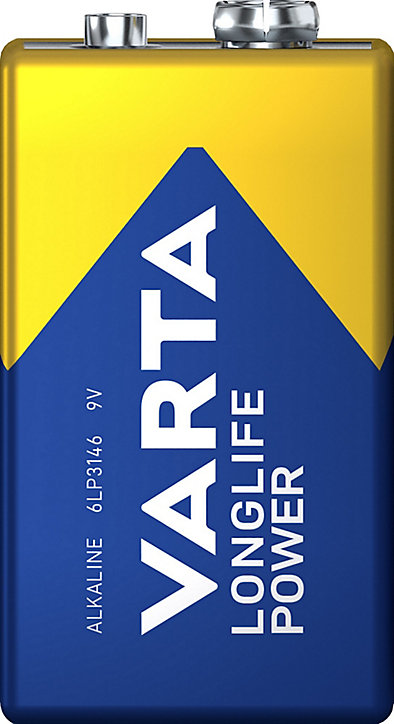 Pile alcaline 9V (PP3) Varta Long-life Power, lot de 2