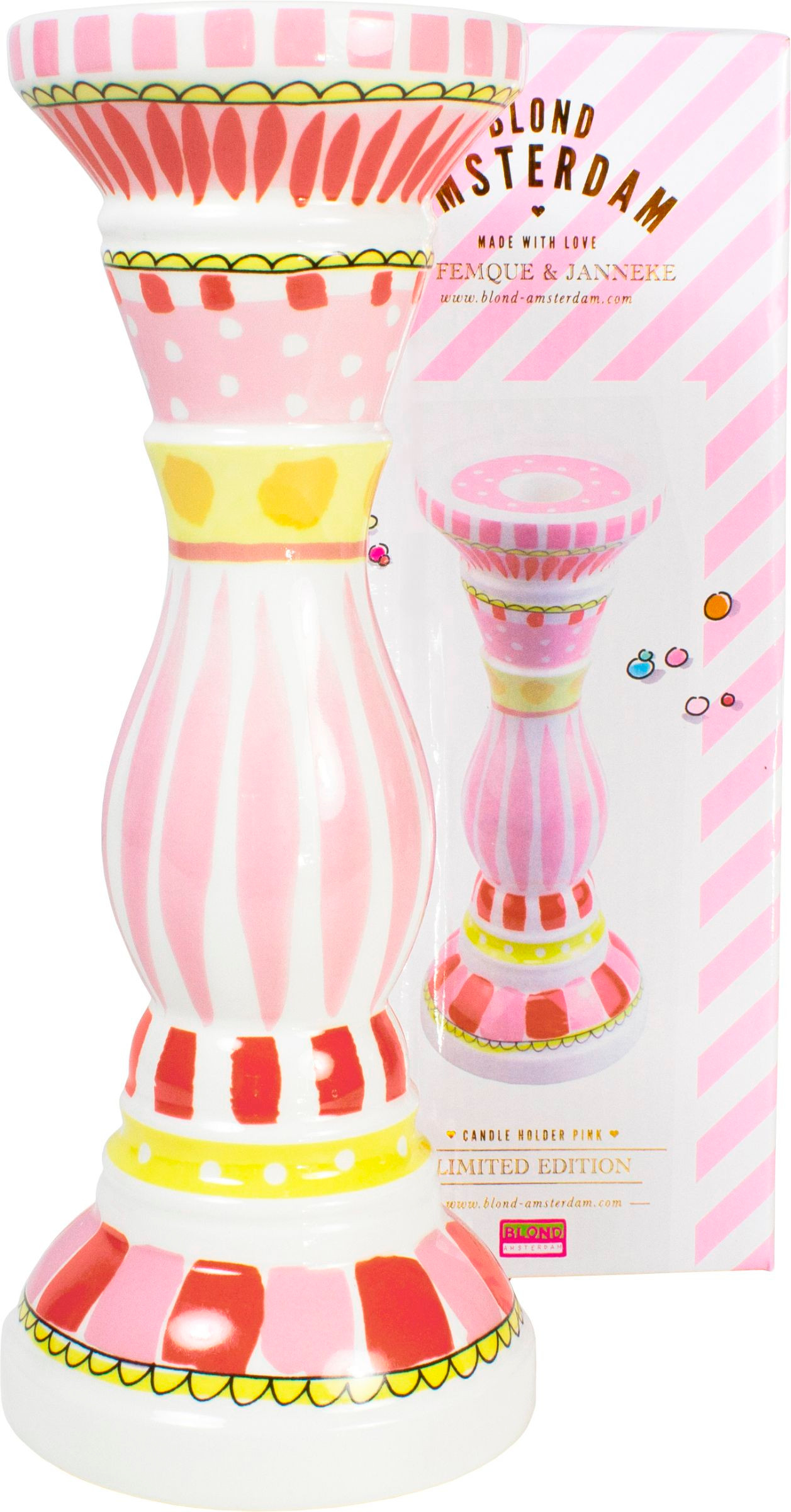 Roze gekleurde kandelaar