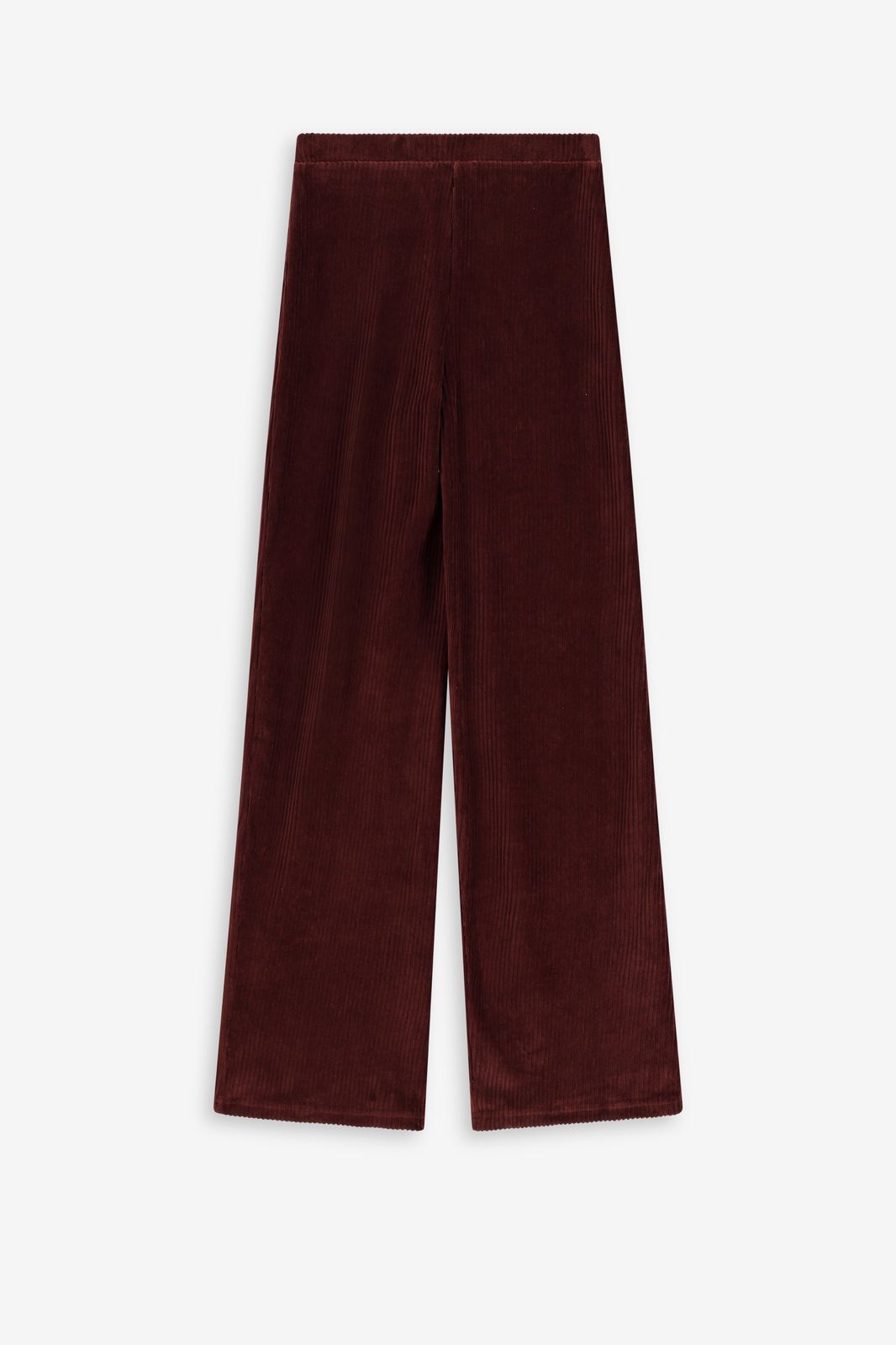 Donkerbruine velvet straight leg