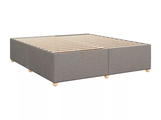 Sommier à lattes de lit avec matelas Taupe 180x200 cm Tissu