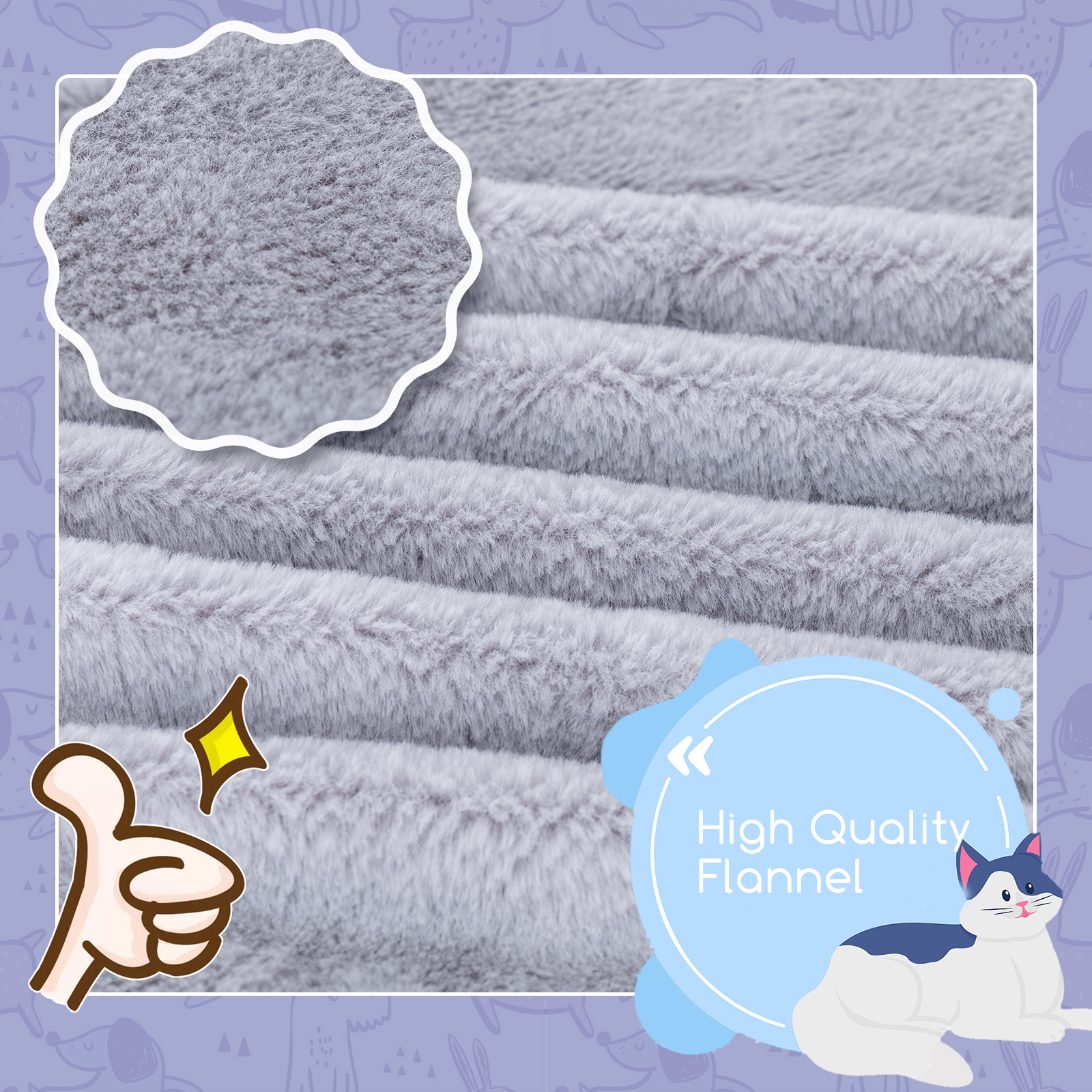 Cama Nobleza com Radiador para Cães e Gatos, Cama de Pelúcia Macia e Quente para Animais de Estimação, com Estrutura de Metal Removível, Resistente e Durável, Cinza, 48*30*25cm
