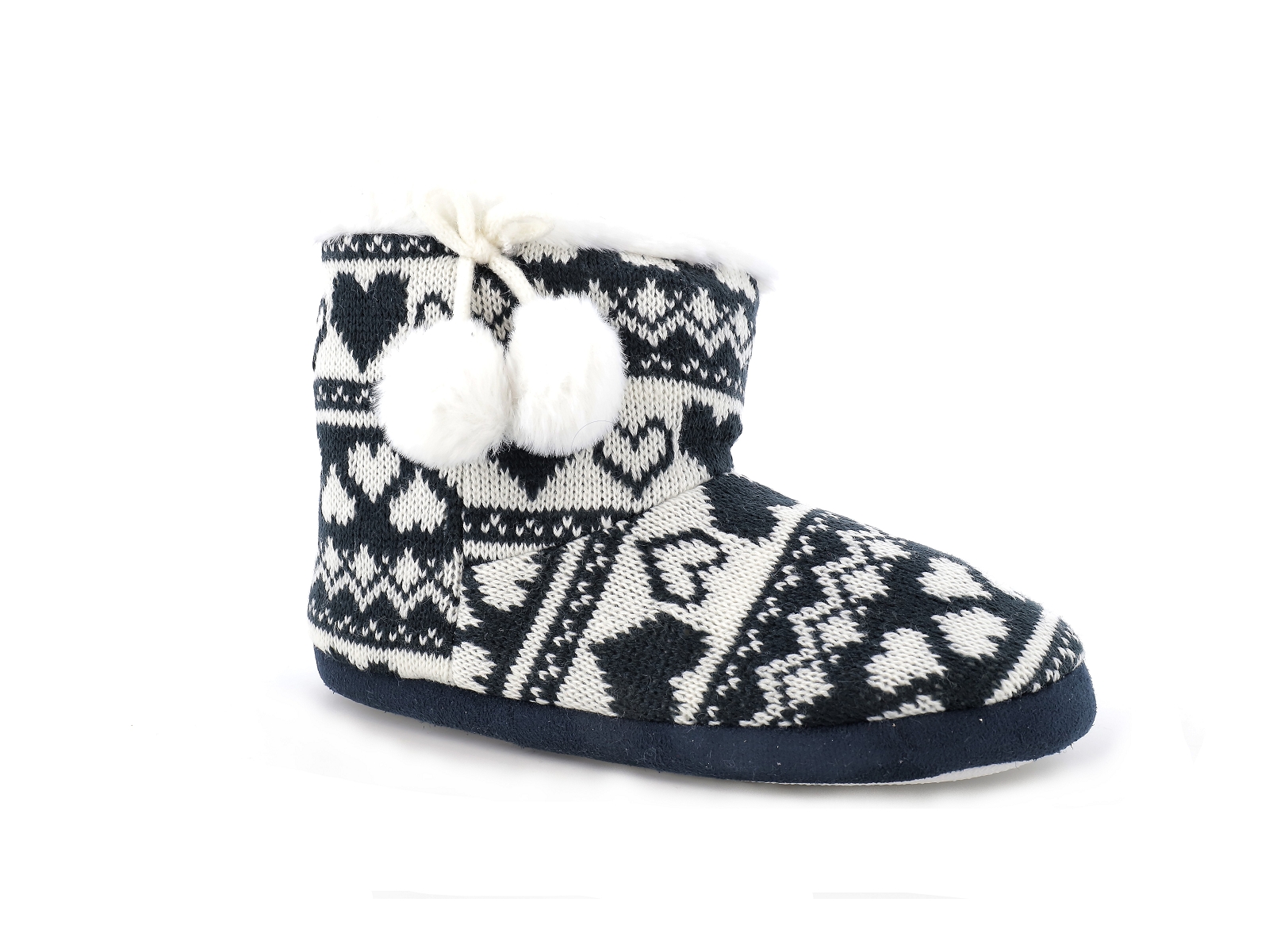 F brand-B590523 Textile Marine-Blanc