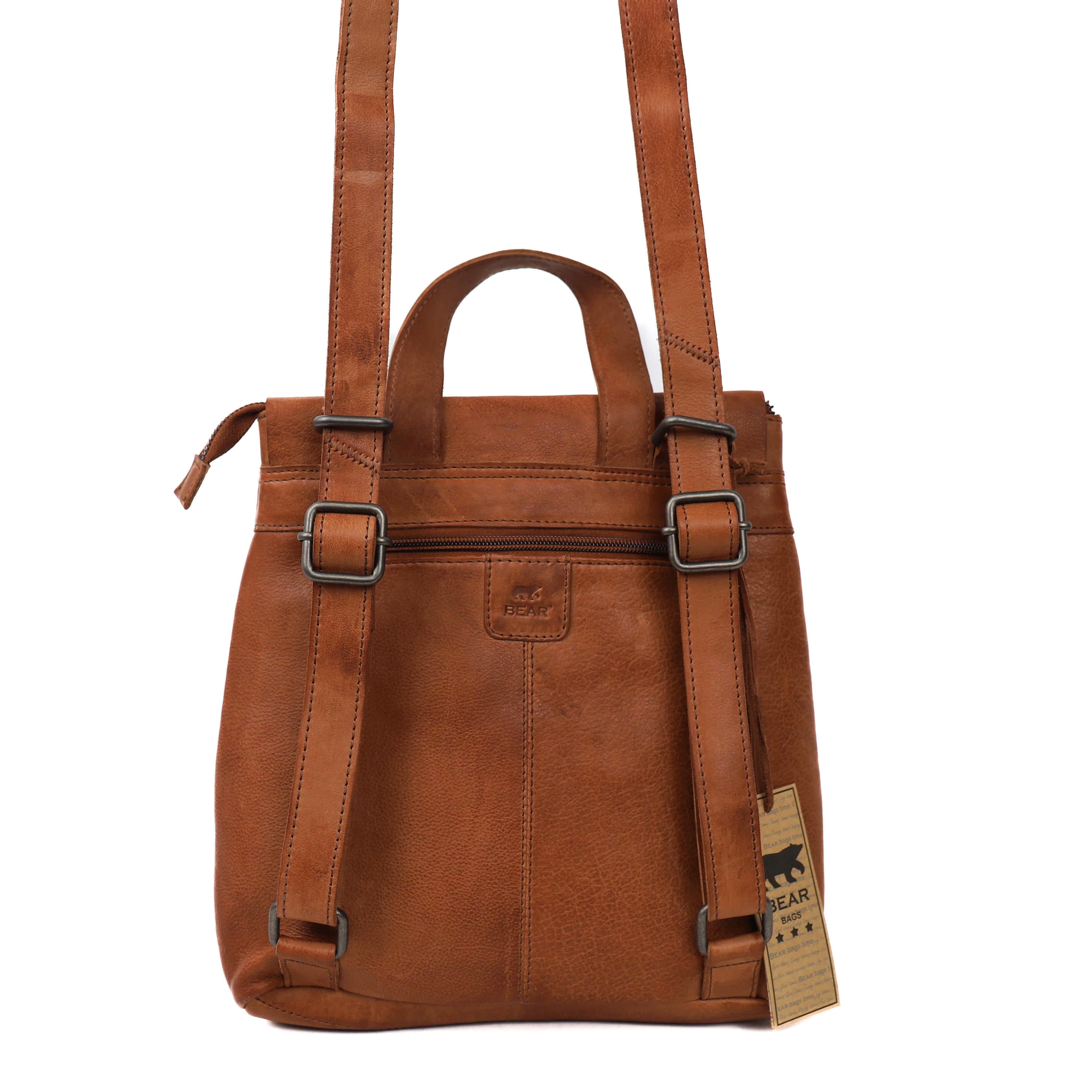 Rugzak/schoudertas 'Jesse' cognac Cognac
