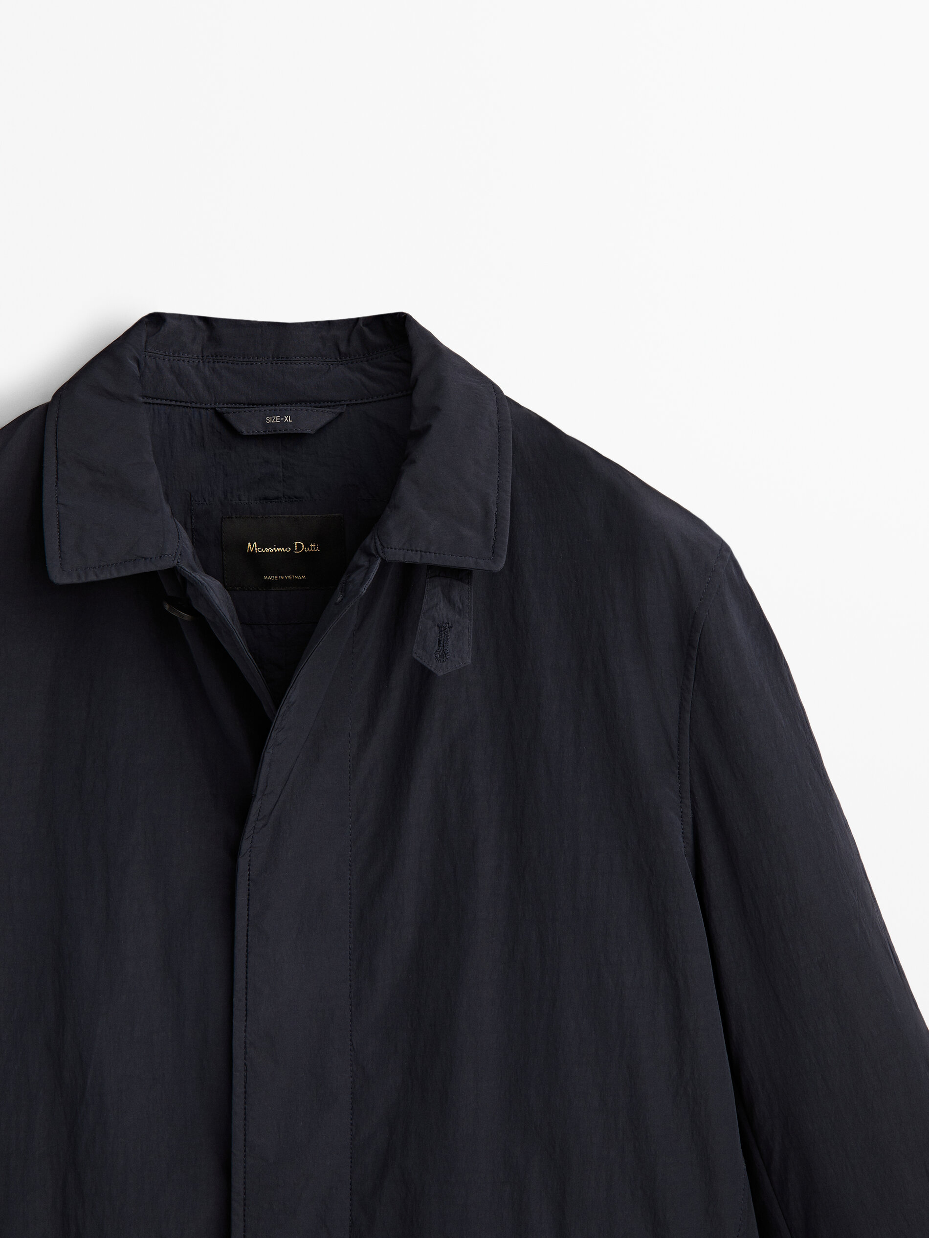 Trench coat técnico leve 3/4 - AZUL MARINHO