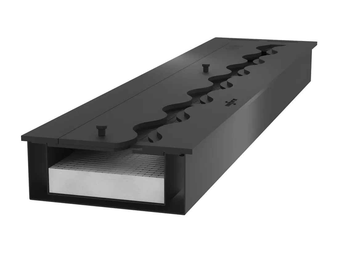 Brûleur à bioéthanol encastrable en acier inoxydable noir, 80 cm, 3 lt