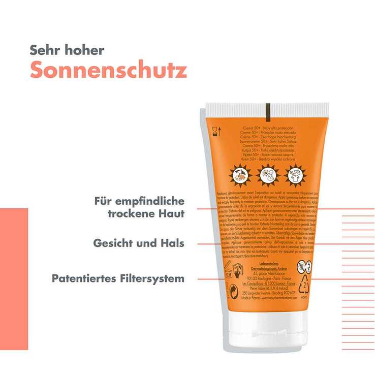Avene Sonnencreme SPF 50 + , 50 ml