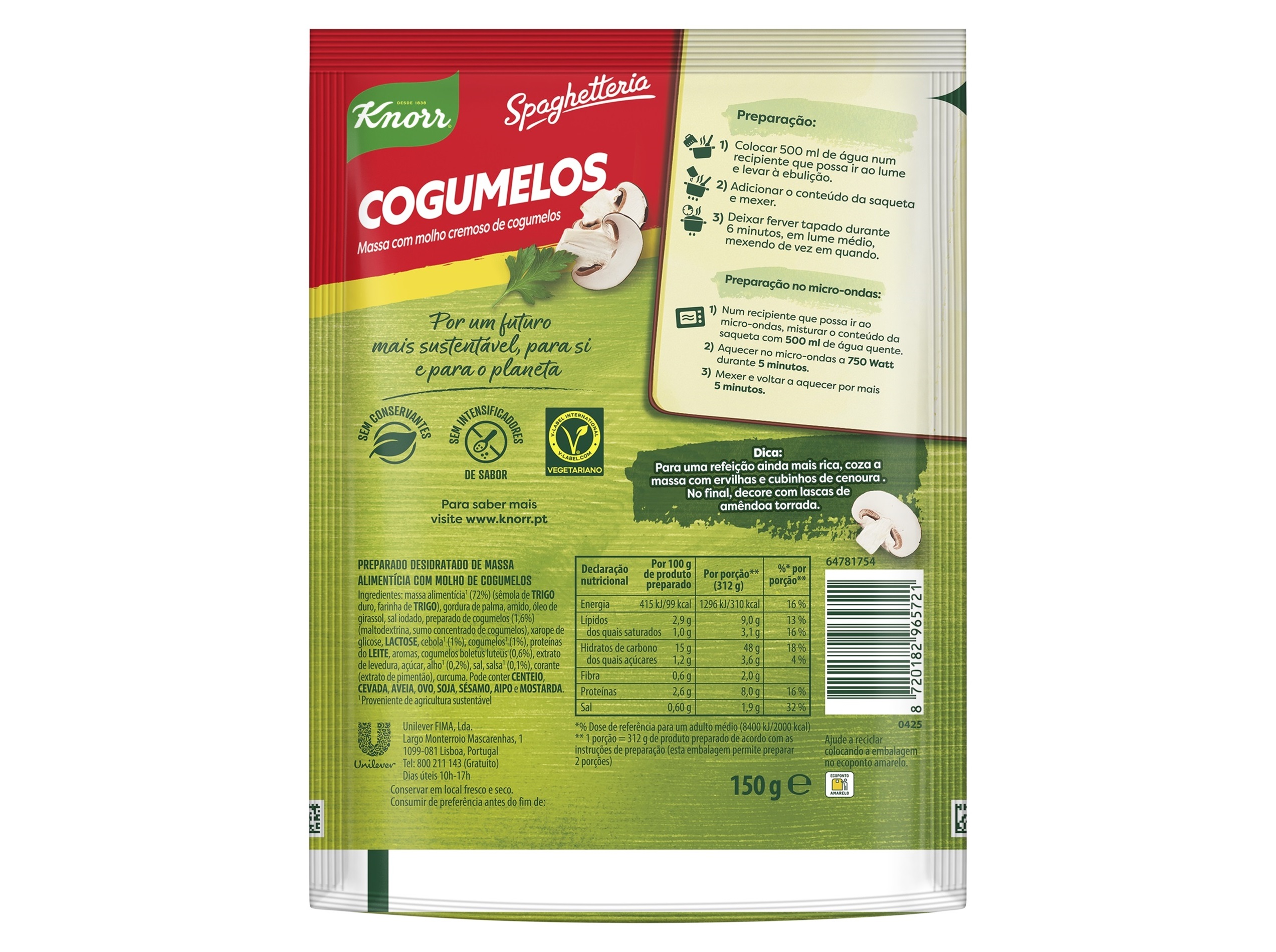 MASSA COGUMELOS KNORR 150G