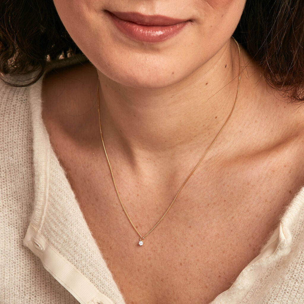 Collier Samantha Or Jaune Diamant