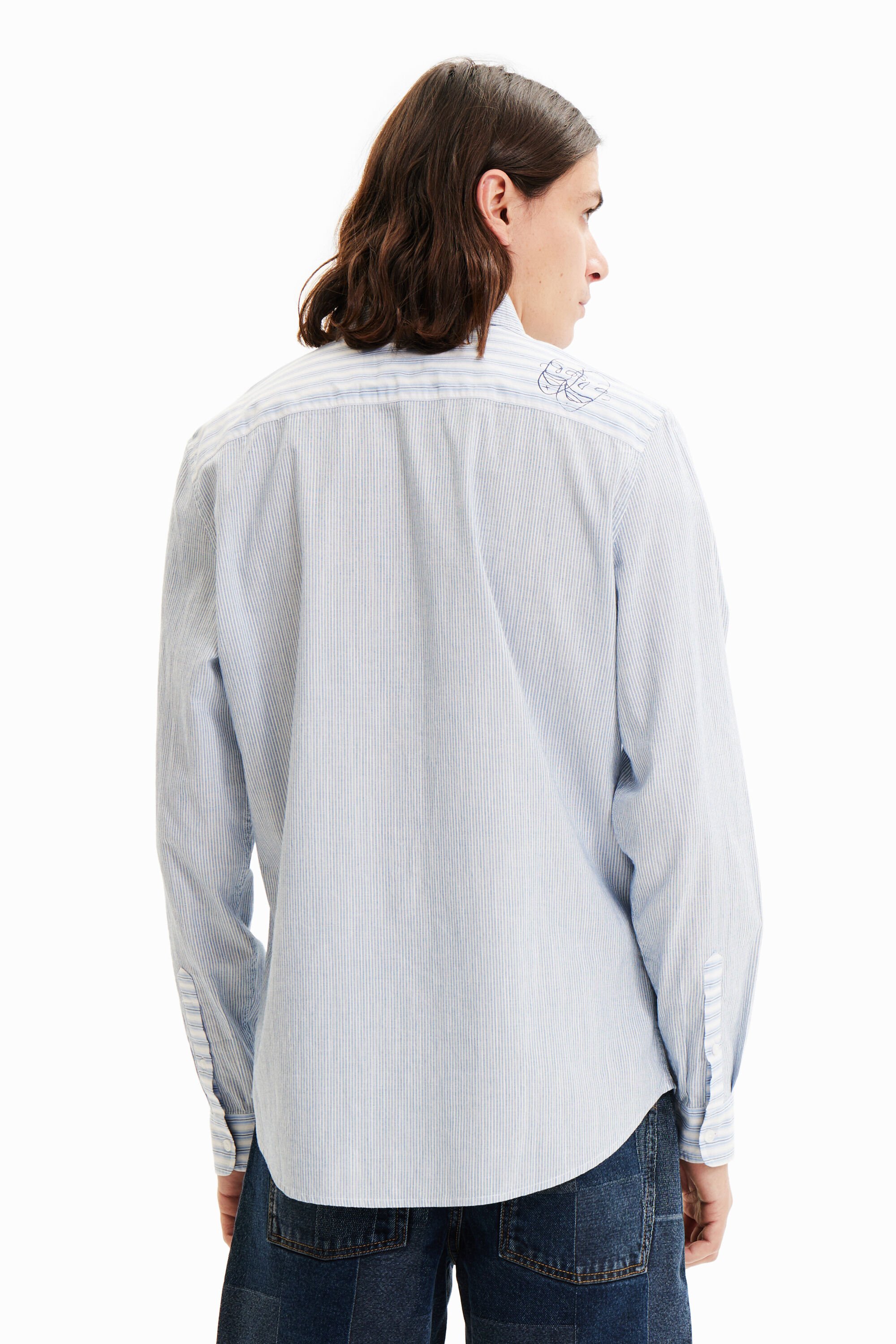 Chemise rayures contraste