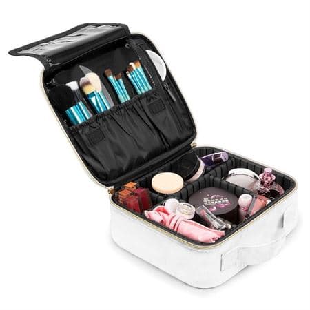 UNIQ makeup reiseveske - Toalettveske / Kosmetisk veske for all din sminke - Hvit