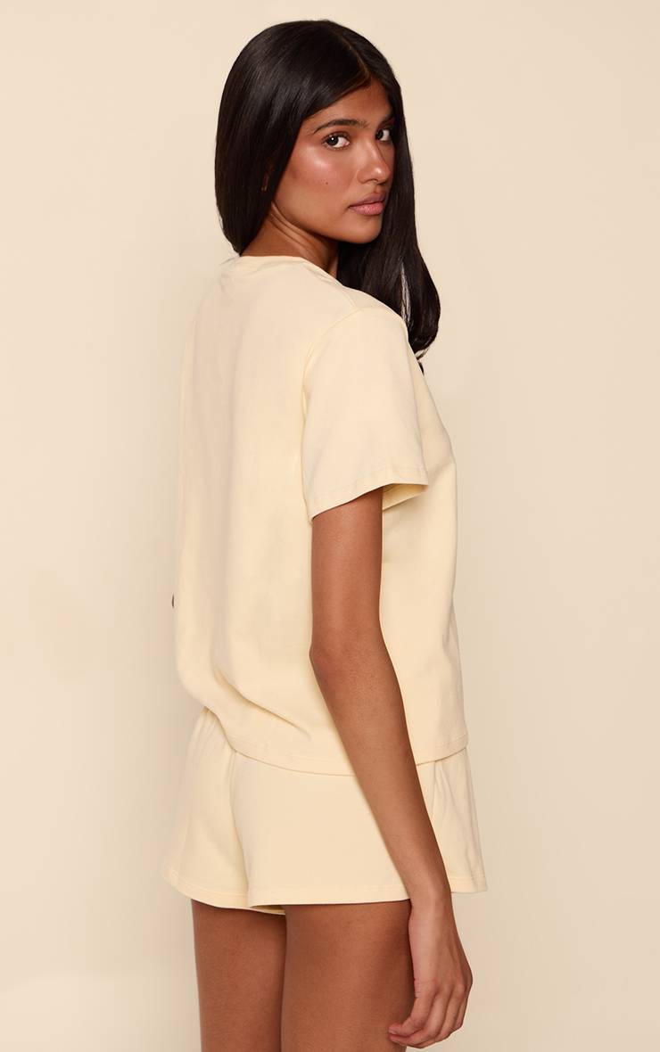 Butter Yellow T-shirt Oversize En Coton Doux