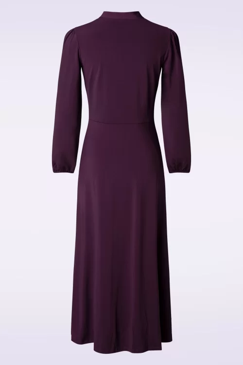 K-Design Luna geknoopte maxi jurk in aubergine