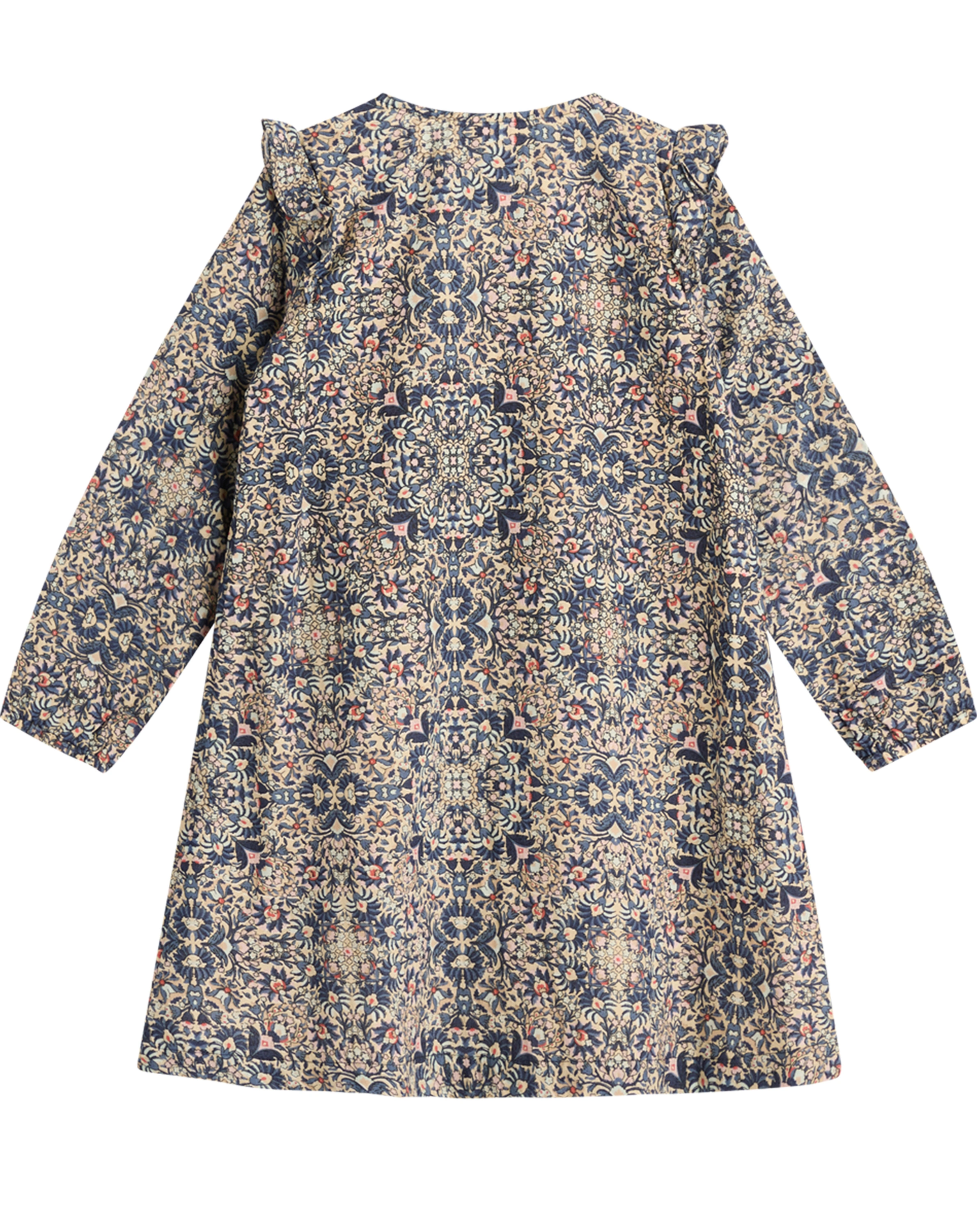 Langarmkleid CALLIE FLOWER in blue/beige