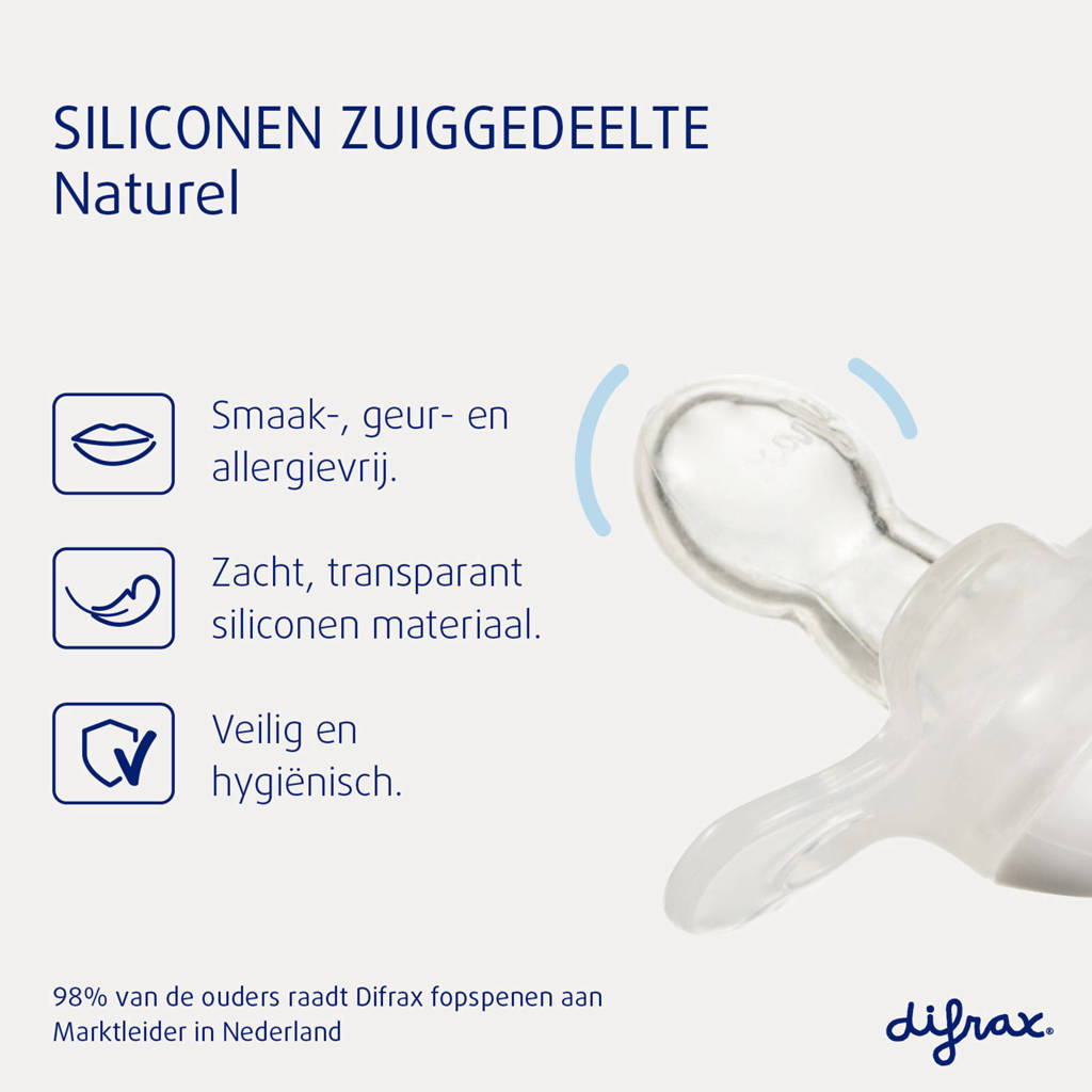 Newborn fopspeen - Oranje met printje (2 stuks)