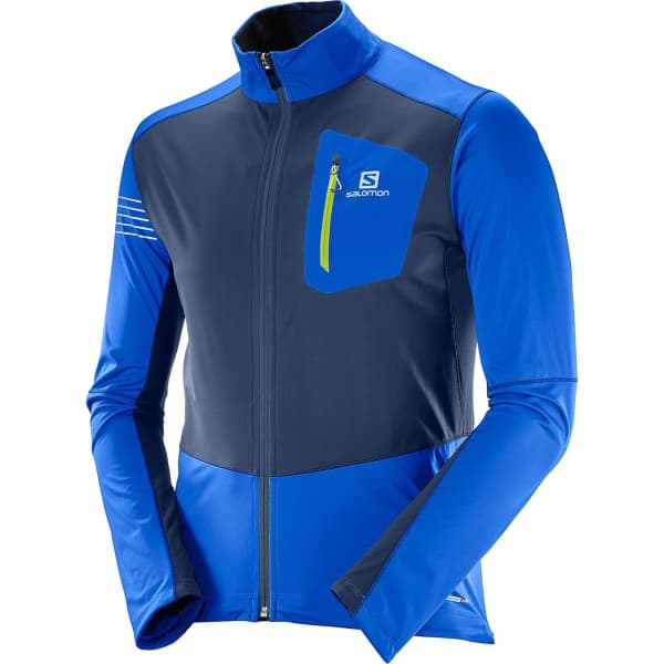 Veste ski de fond SALOMON SALOMON RS SOFTSHELL JKT SURF THE W/DRESS BLUE 18 SURF THE W/DRESS BLUE