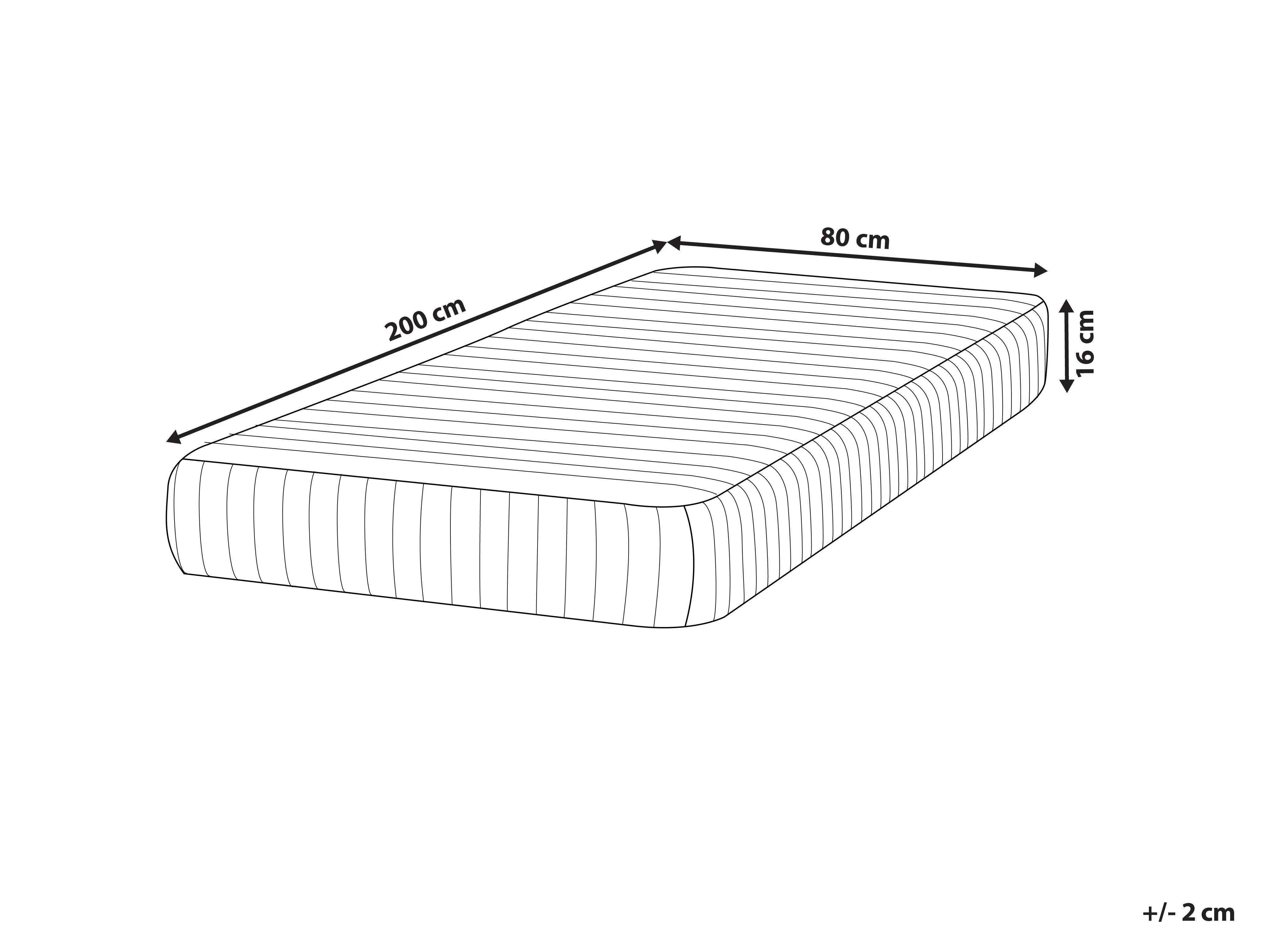 Pocketveringmatras MISTY H3/4 Hard 80 x 200 cm