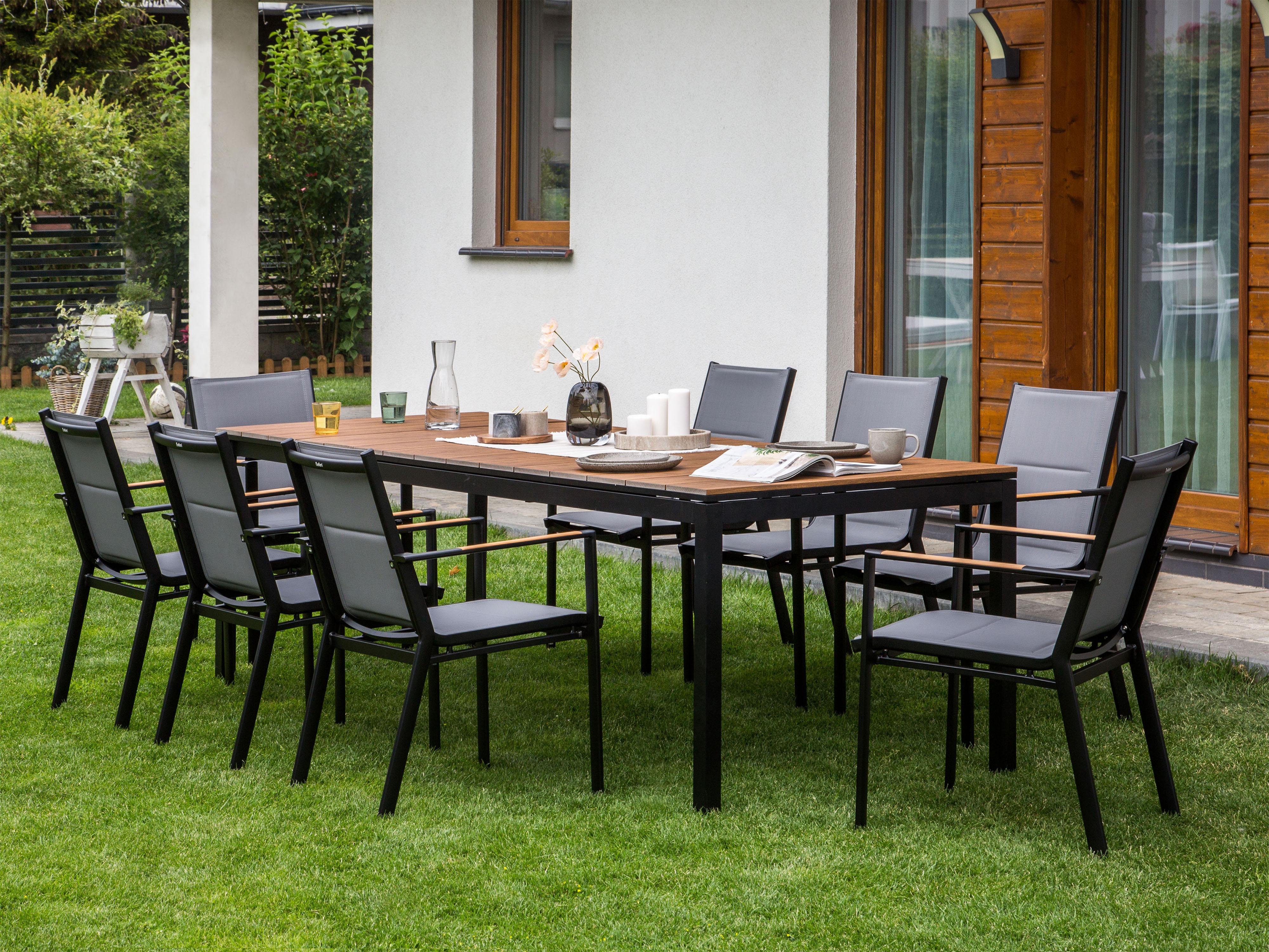 Uitschuifbare tuintafel TOFANE 198/248 cm 90 cm Bruin