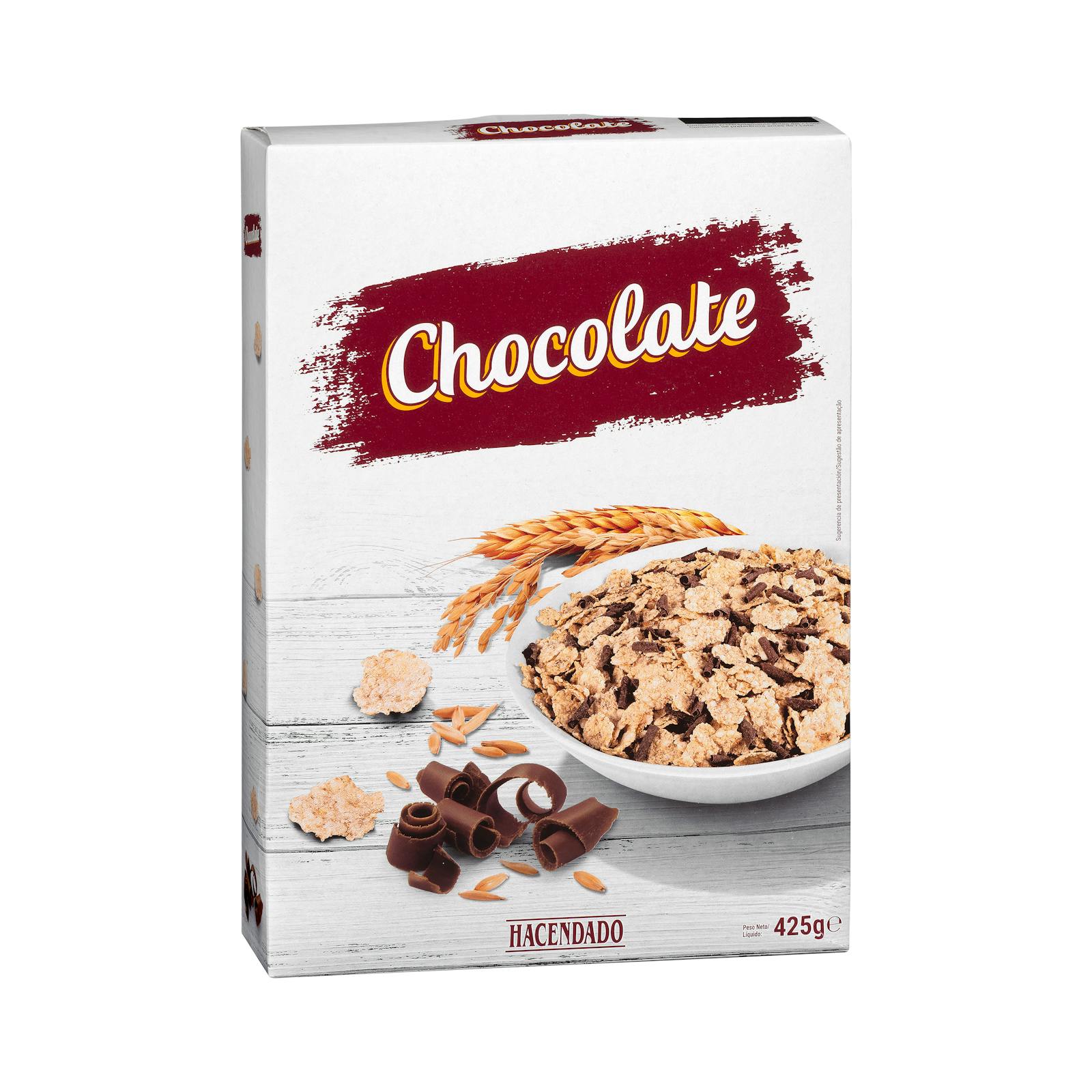 Flocons de blé entier et de riz grillés au chocolat Hacendado