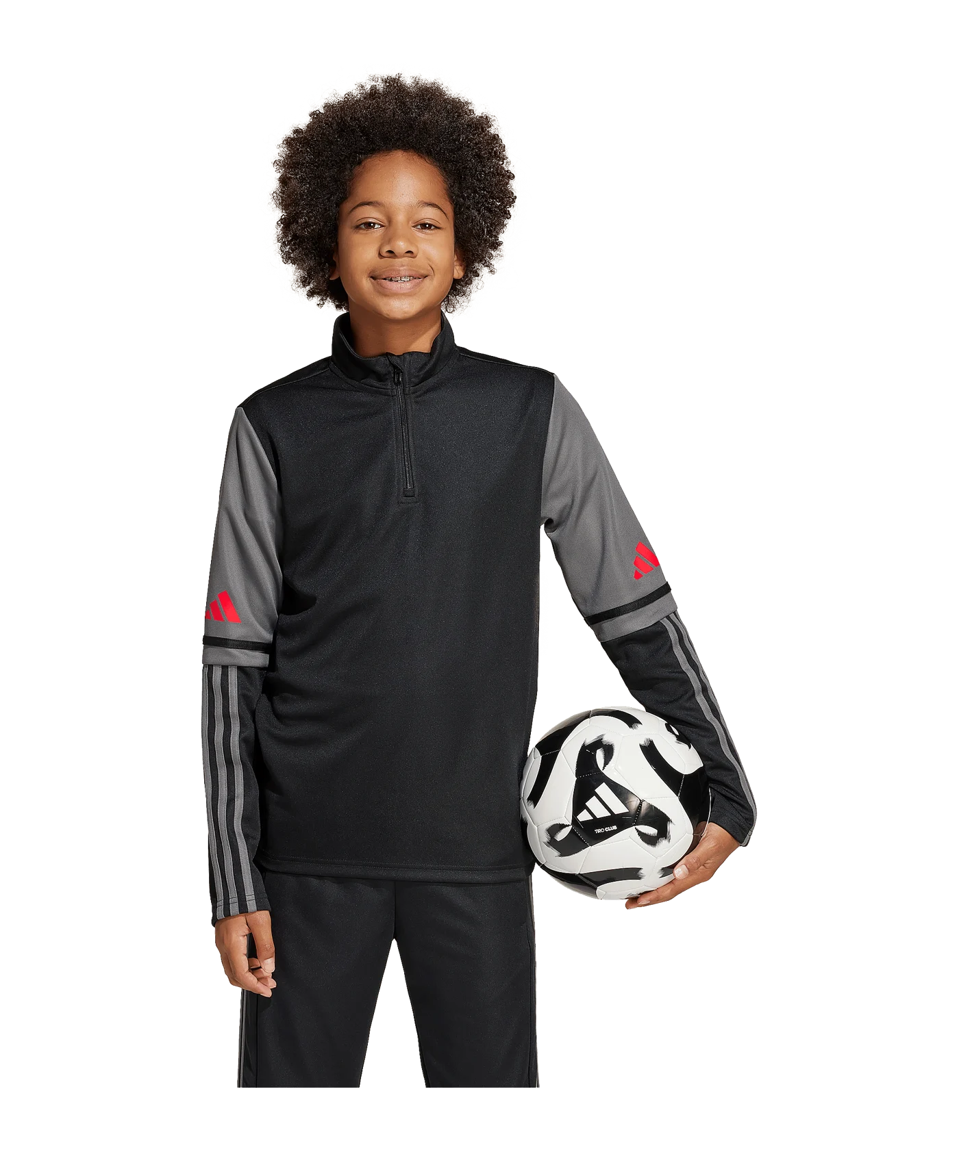 adidas Squadra 25 HalfZip Sweatshirt Kids Schwarz